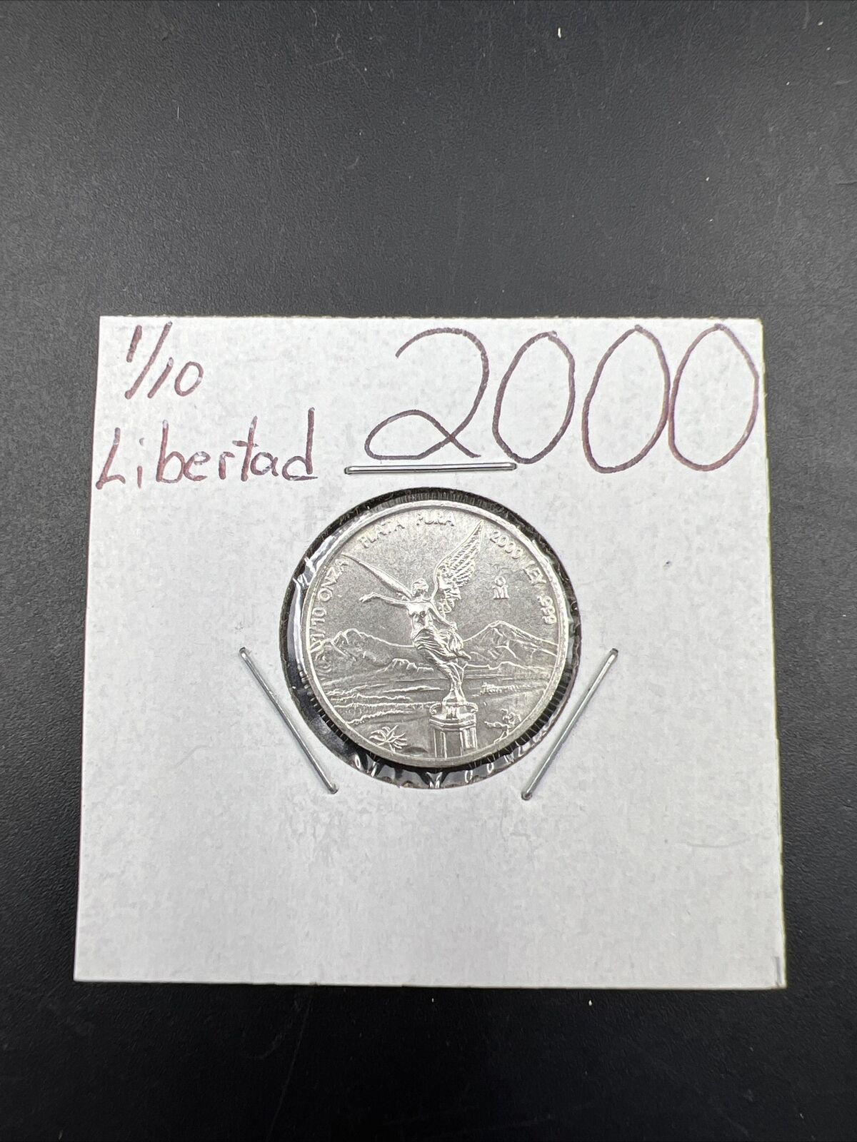 2000 Mexico 1/10 Ounce .999 Silver Round Libertad Ley Plata Pura Coin CH BU #J