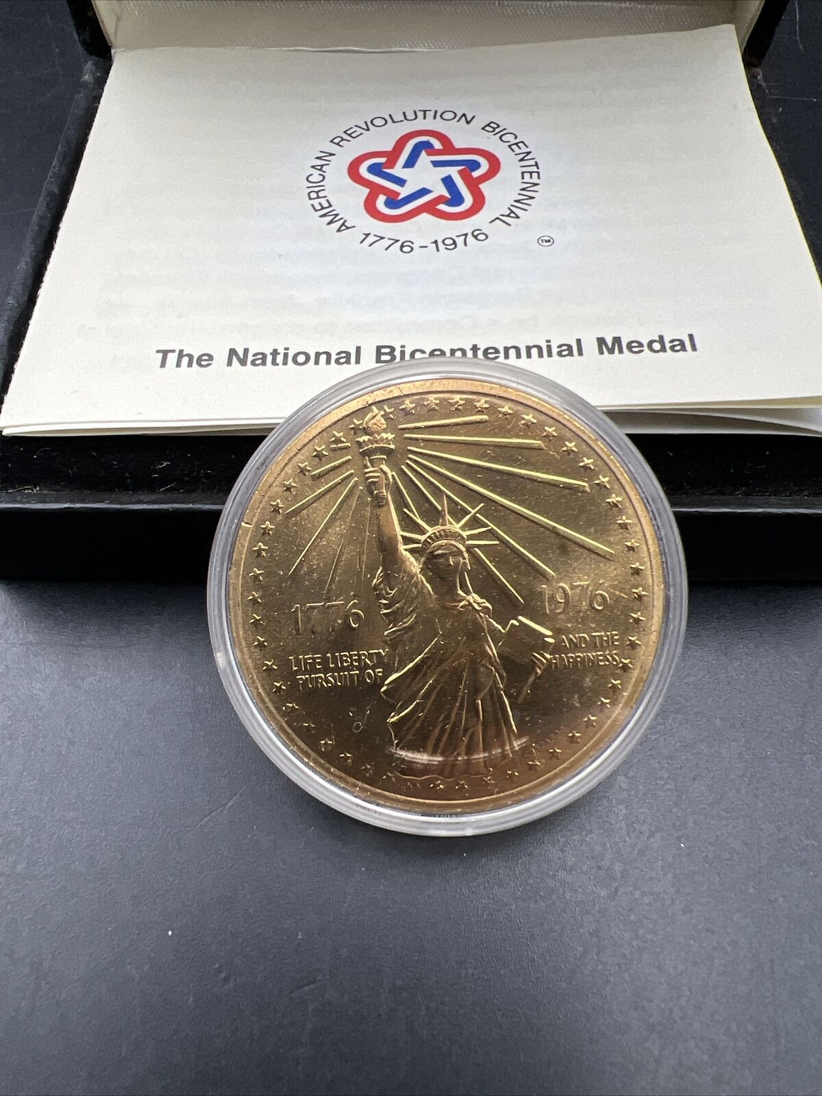 1976 The National Bicentennial Copper Medal w/ Box & COA