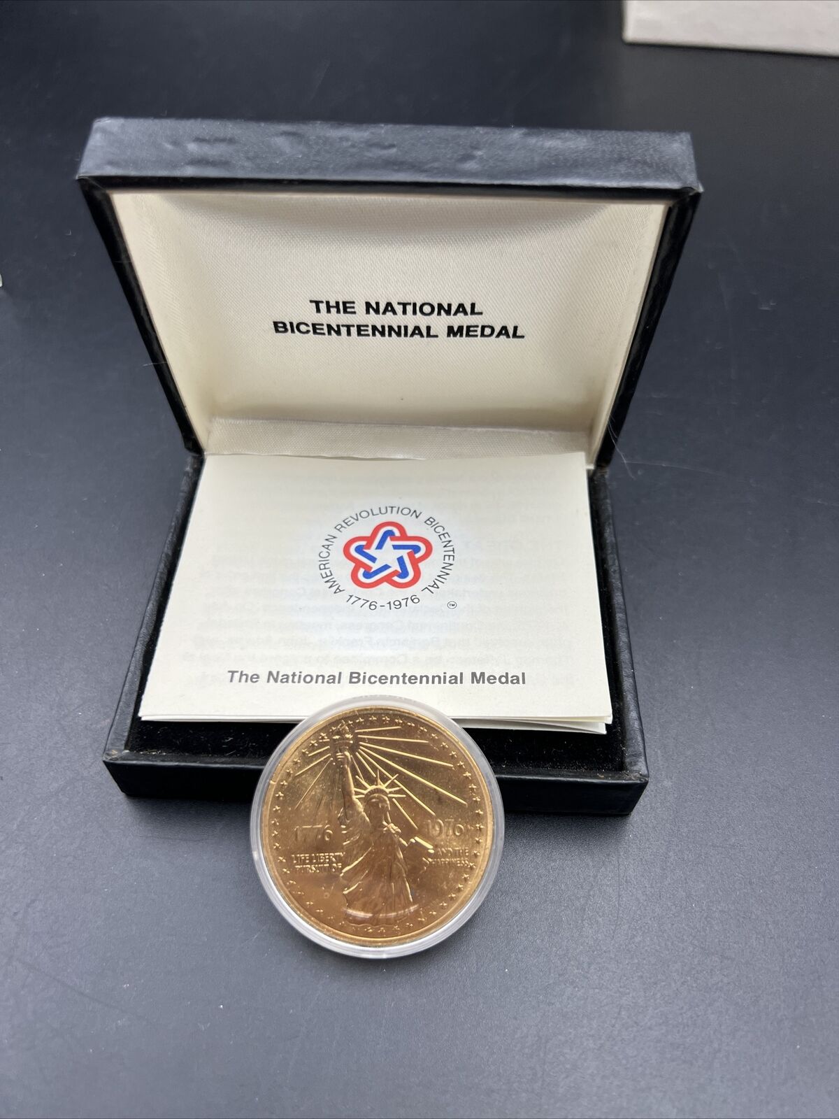 1976 The National Bicentennial Copper Medal w/ Box & COA