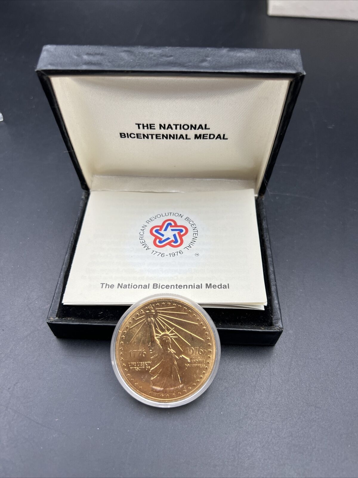 1976 The National Bicentennial Copper Medal w/ Box & COA