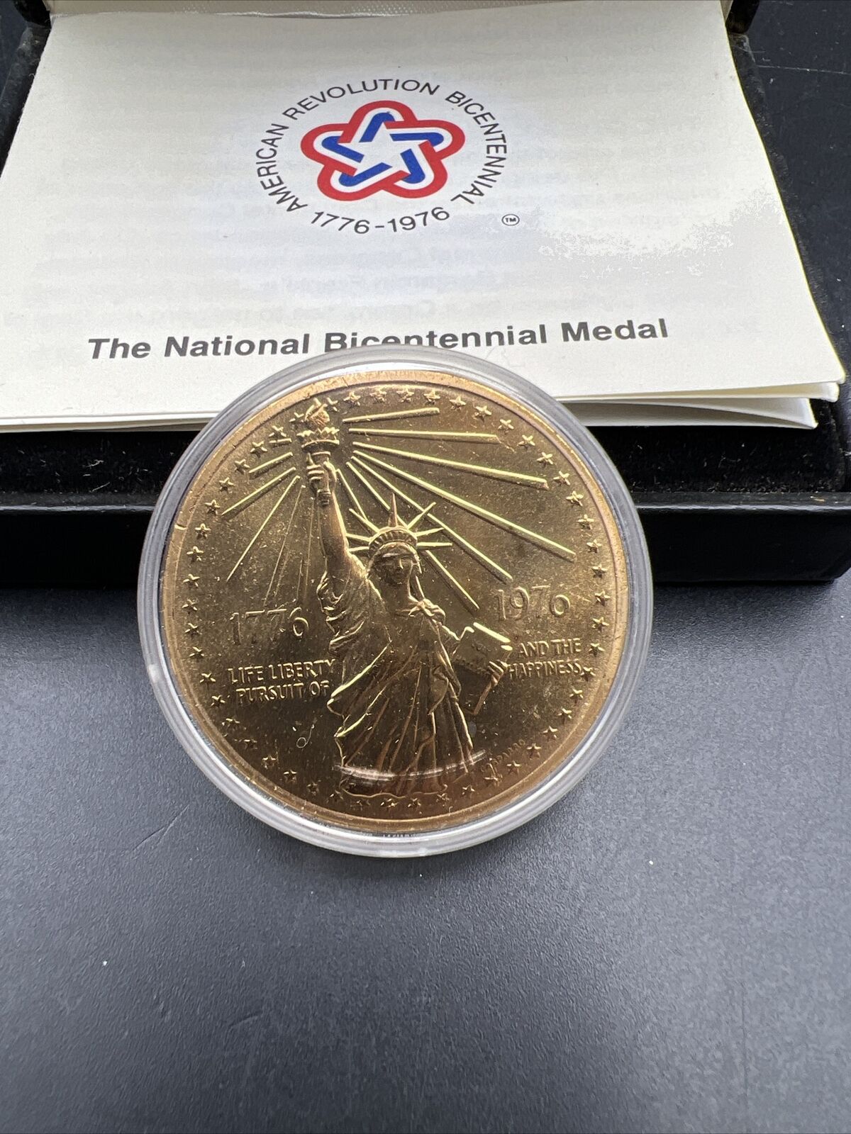 1976 The National Bicentennial Copper Medal w/ Box & COA