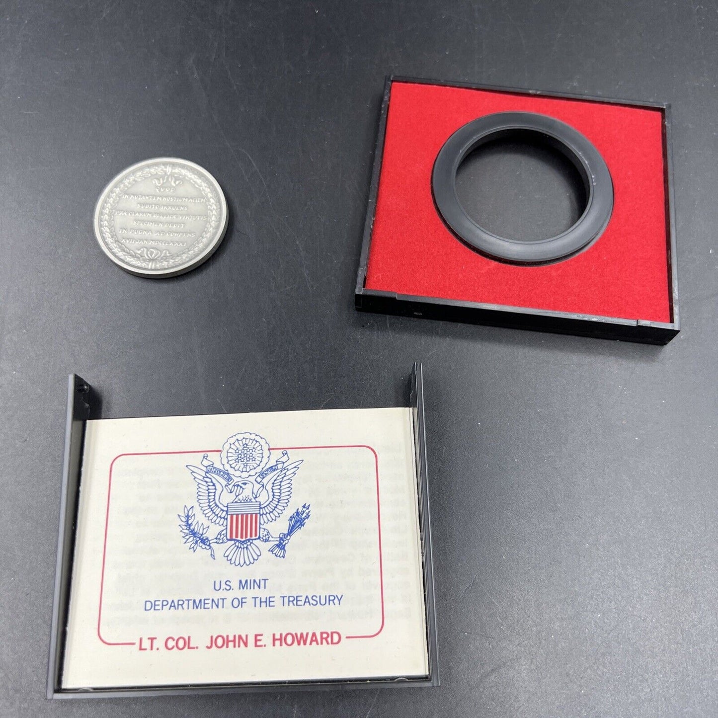 Lt. Col. John E Howard Americas First Medals Pewter Medal in Case