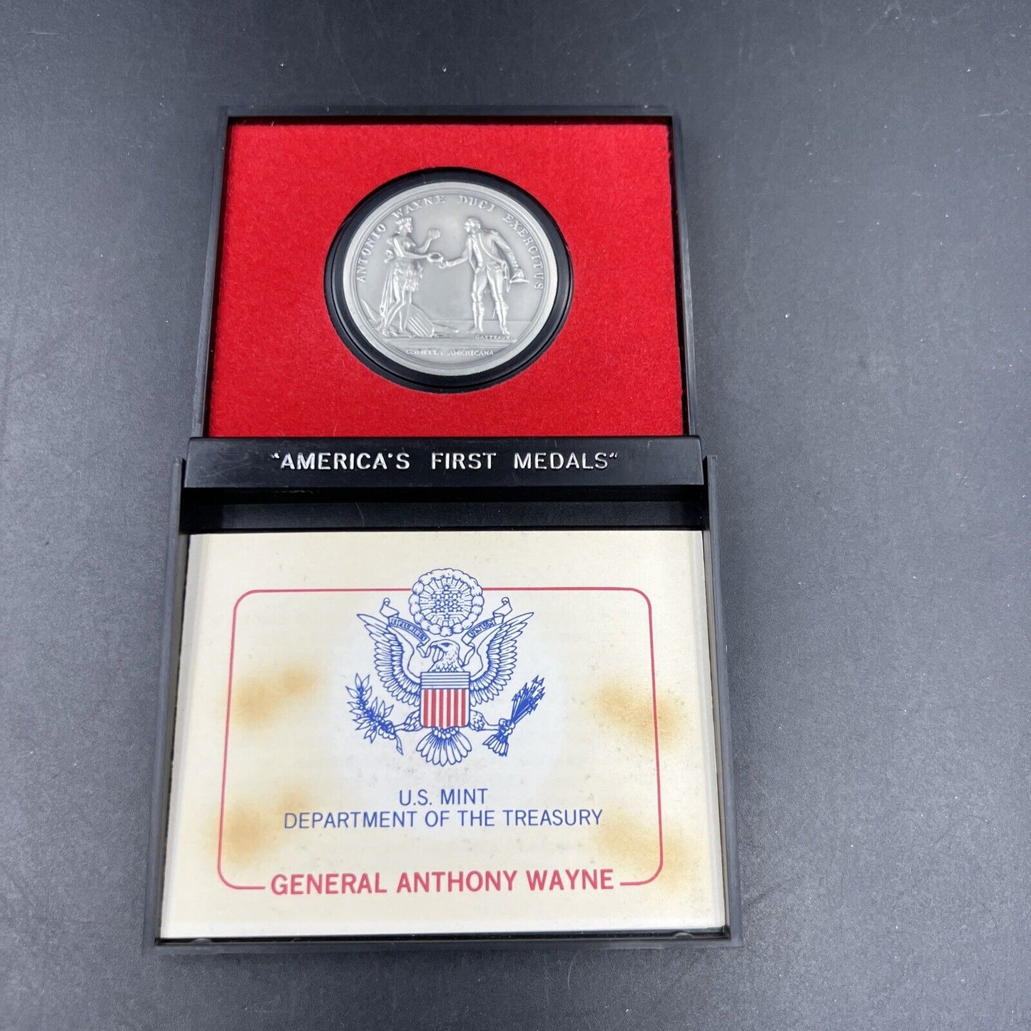 General Anthony Wayne Americas First Medals Pewter Medal in Case
