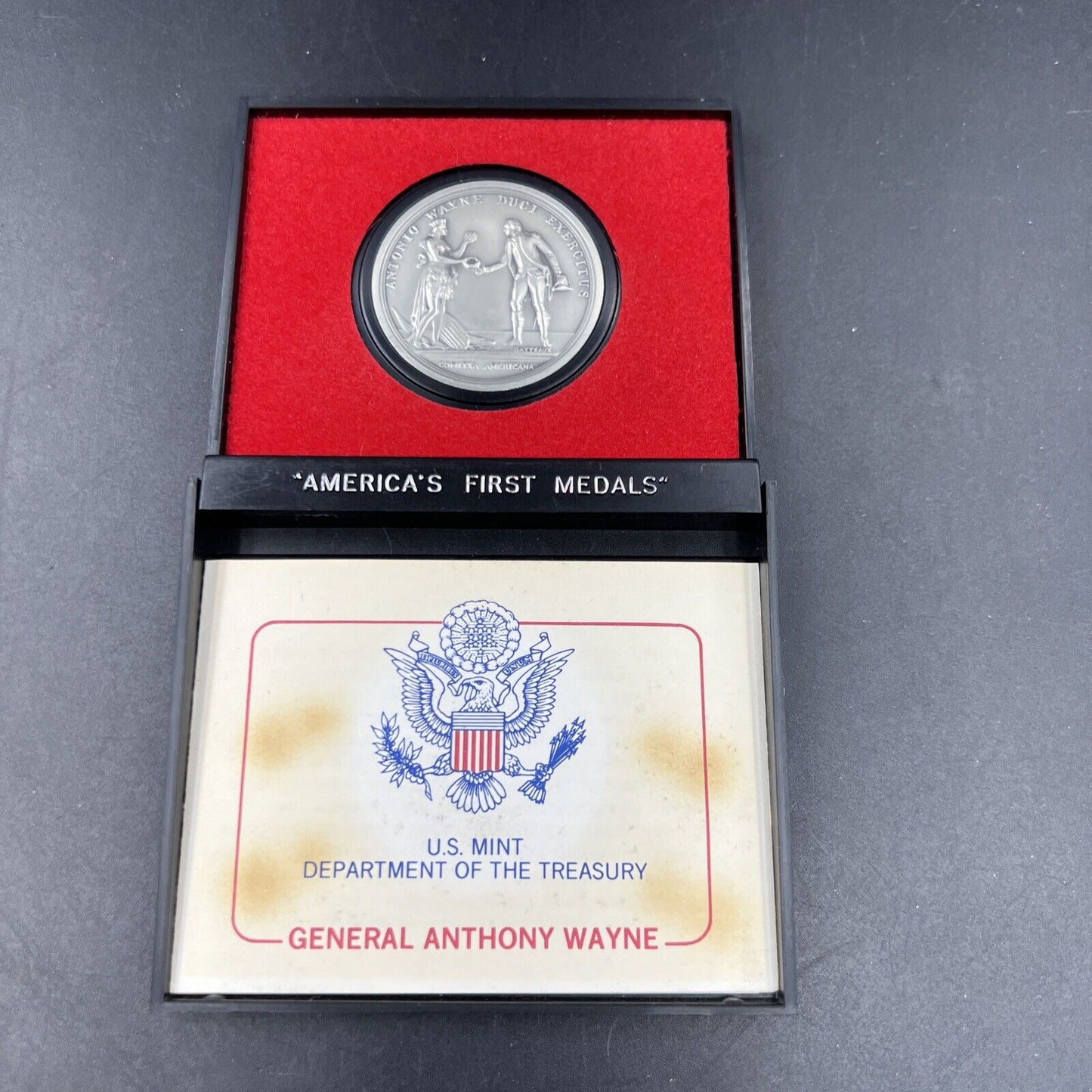 General Anthony Wayne Americas First Medals Pewter Medal in Case