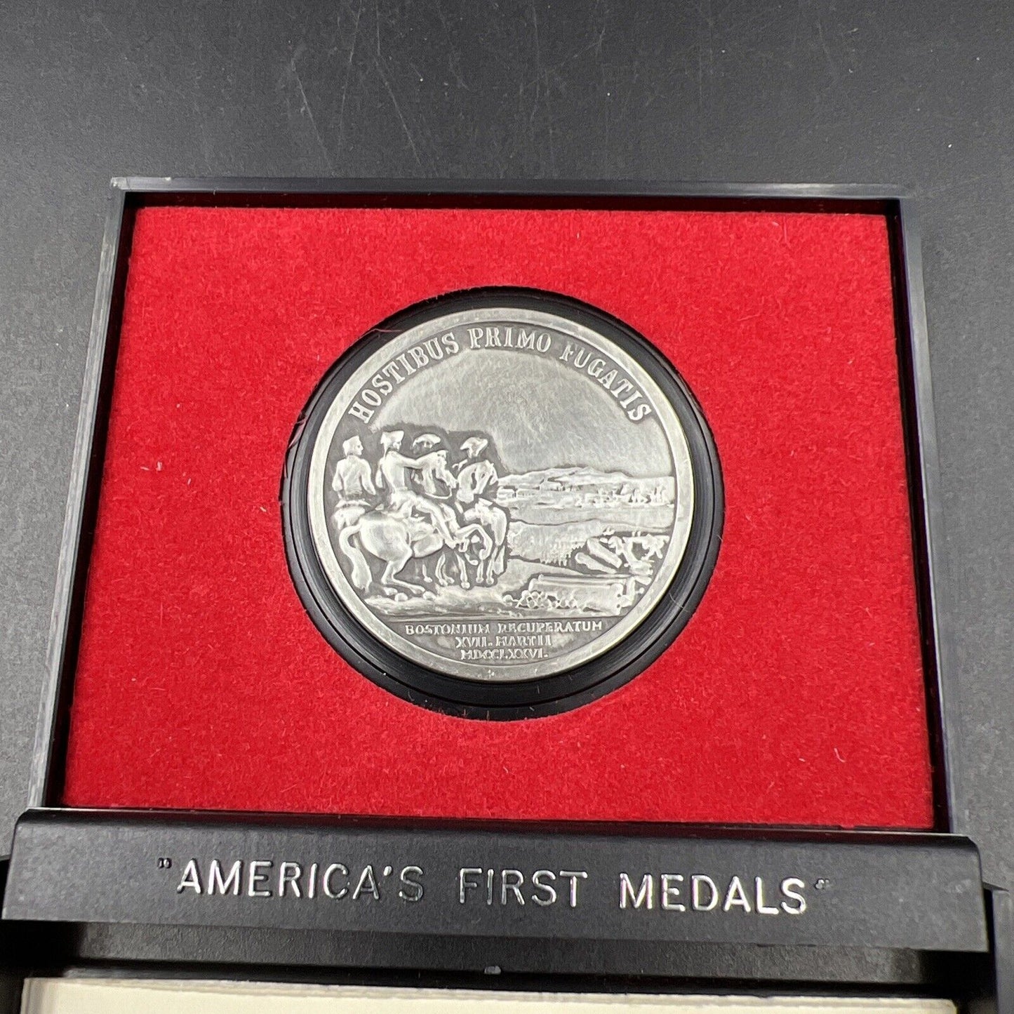 Washington Before Boston Americas First Medals Pewter Medal in Case