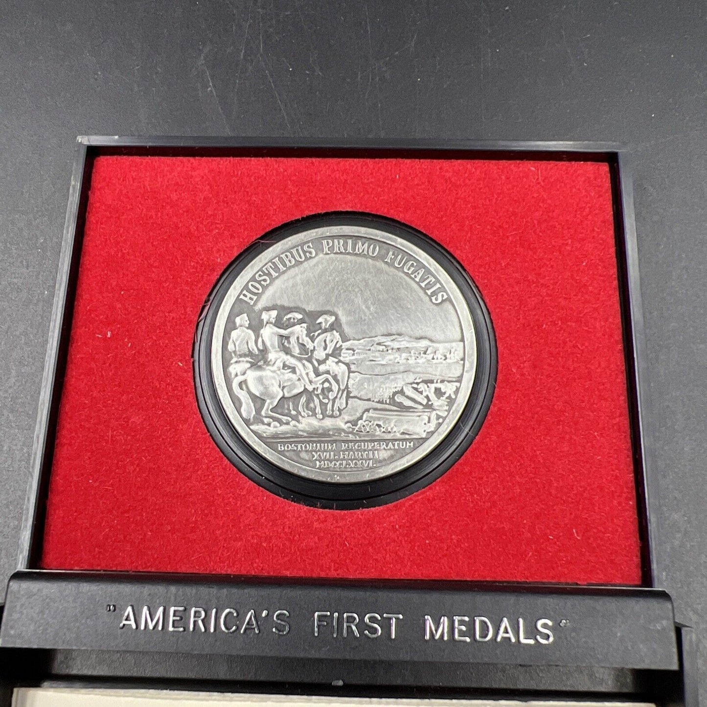 Washington Before Boston Americas First Medals Pewter Medal in Case