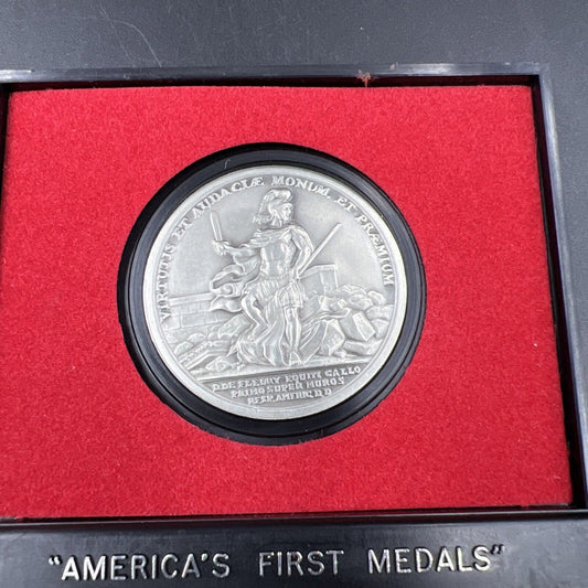 Colonel De Fleury Americas First Medals Pewter Medal in Case