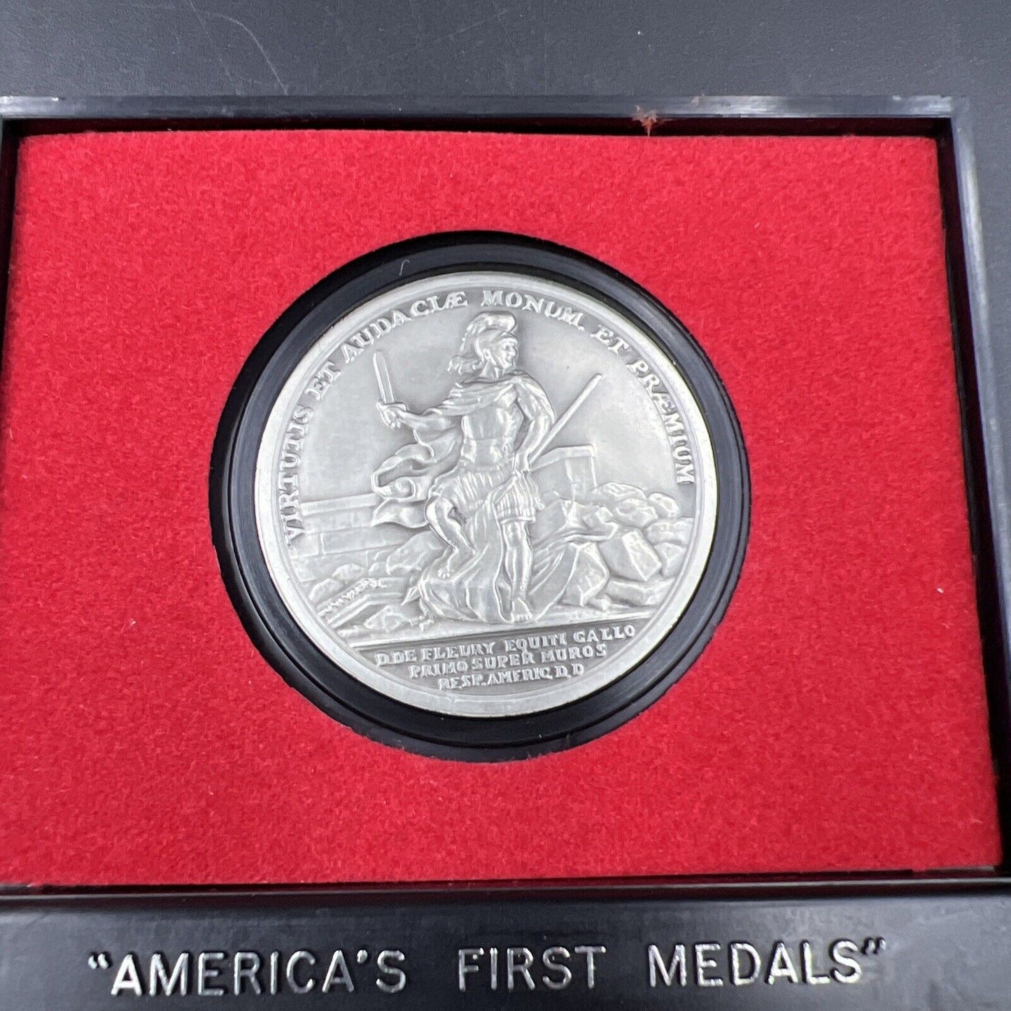Colonel De Fleury Americas First Medals Pewter Medal in Case
