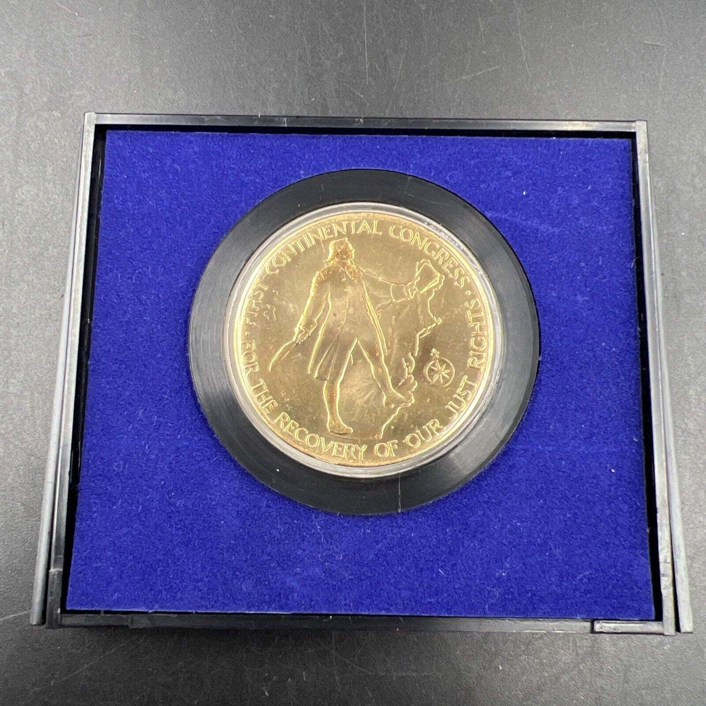 1974 Bicentennial Commemorative Medal w/ John Adams & The Continental Congress