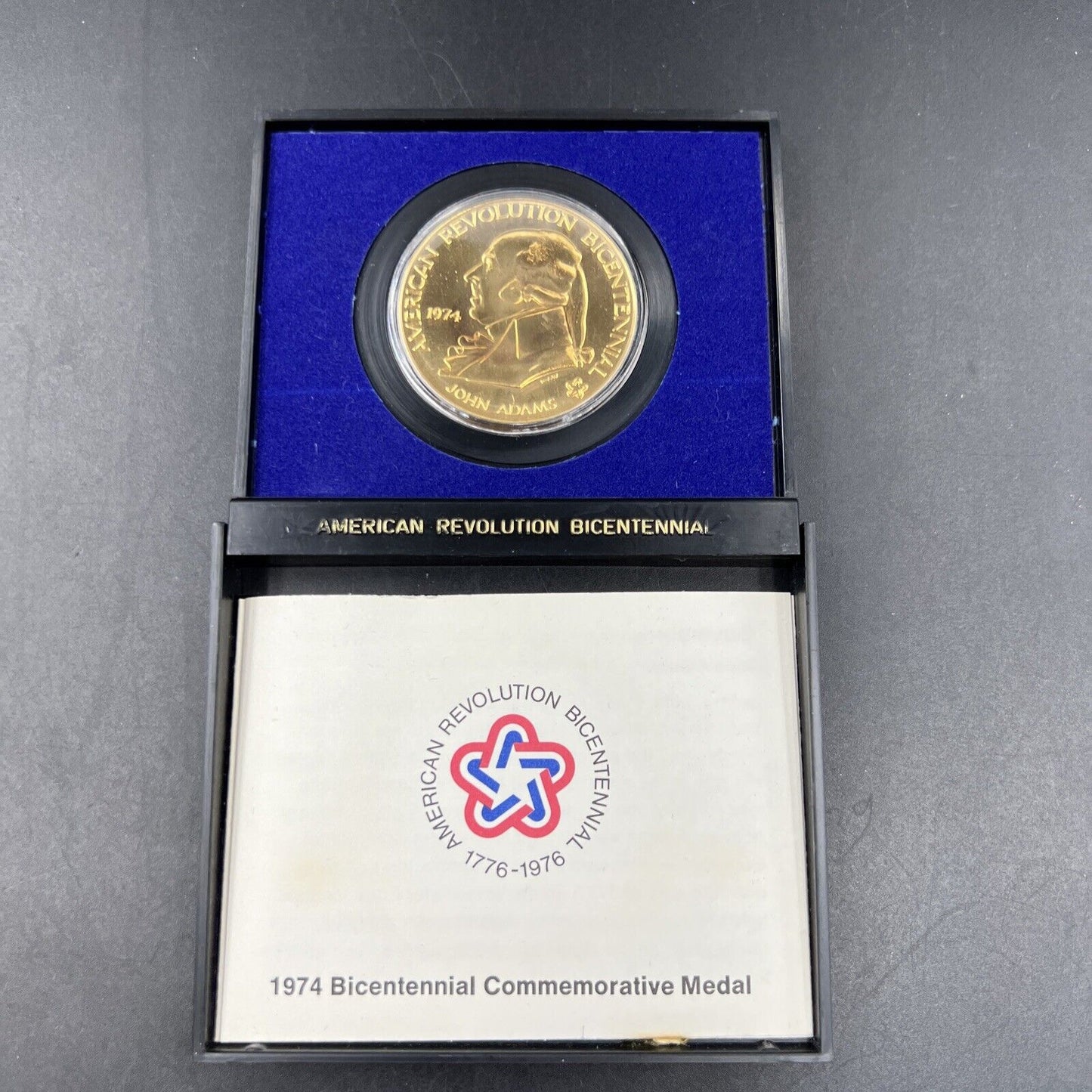 1974 Bicentennial Commemorative Medal w/ John Adams & The Continental Congress