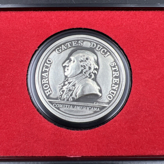 General Horatio Gates Americas First Medals Pewter Medal in Case