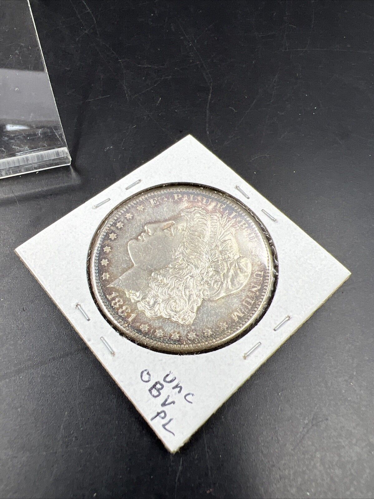 1881 S $1 Morgan silver Dollar Coin BU UNC Neat Toning Toner