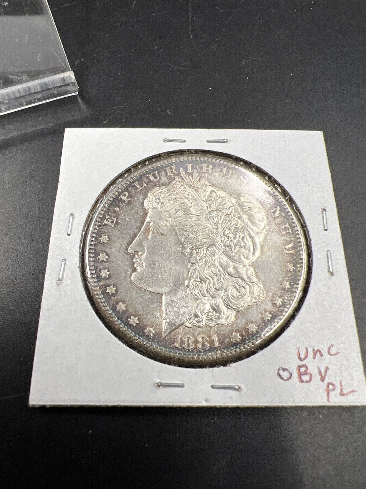 1881 S $1 Morgan silver Dollar Coin BU UNC Neat Toning Toner