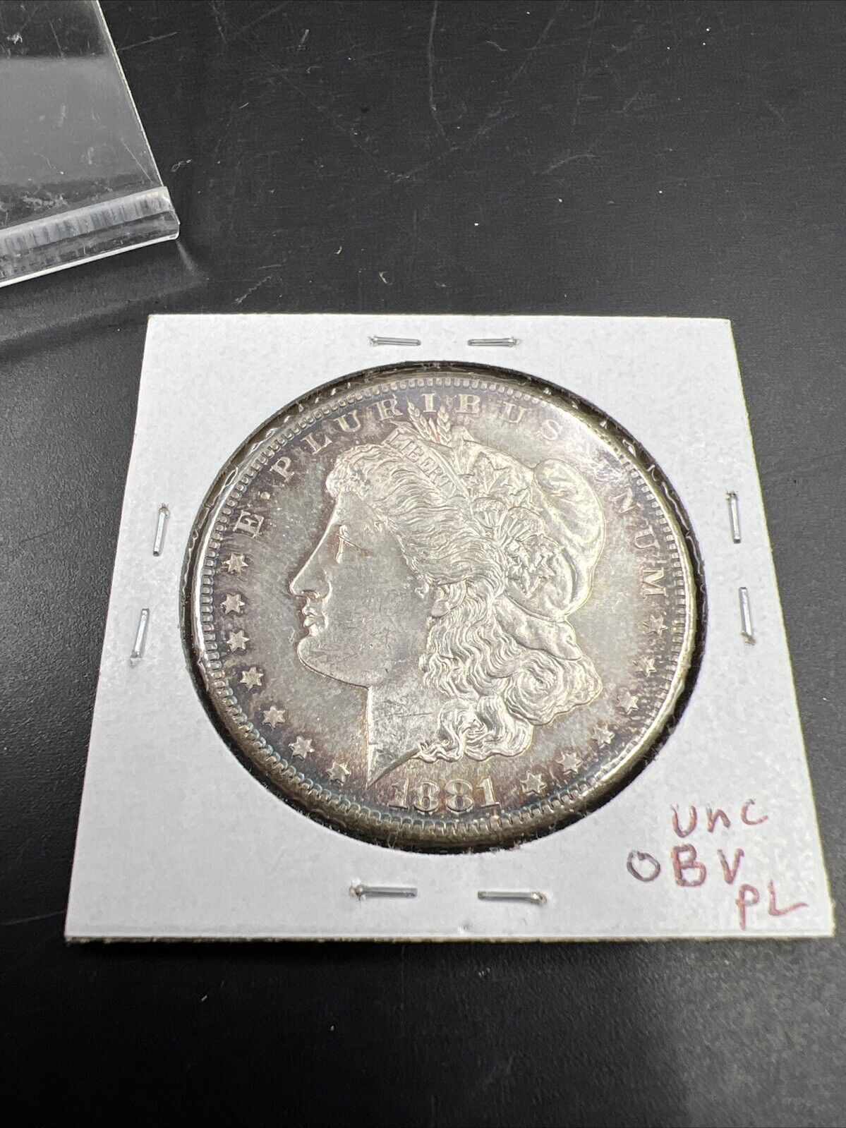 1881 S $1 Morgan silver Dollar Coin BU UNC Neat Toning Toner