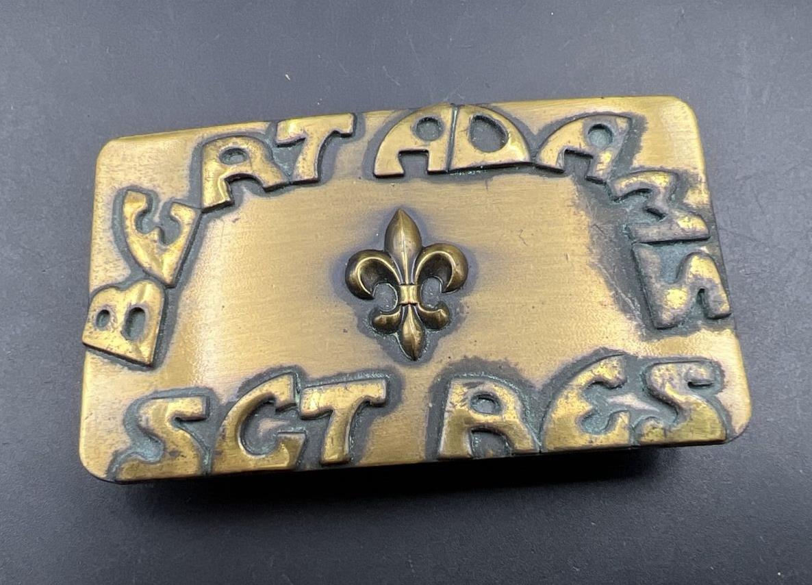 Bert Adams Metal Boy Scout Belt Buckle Used