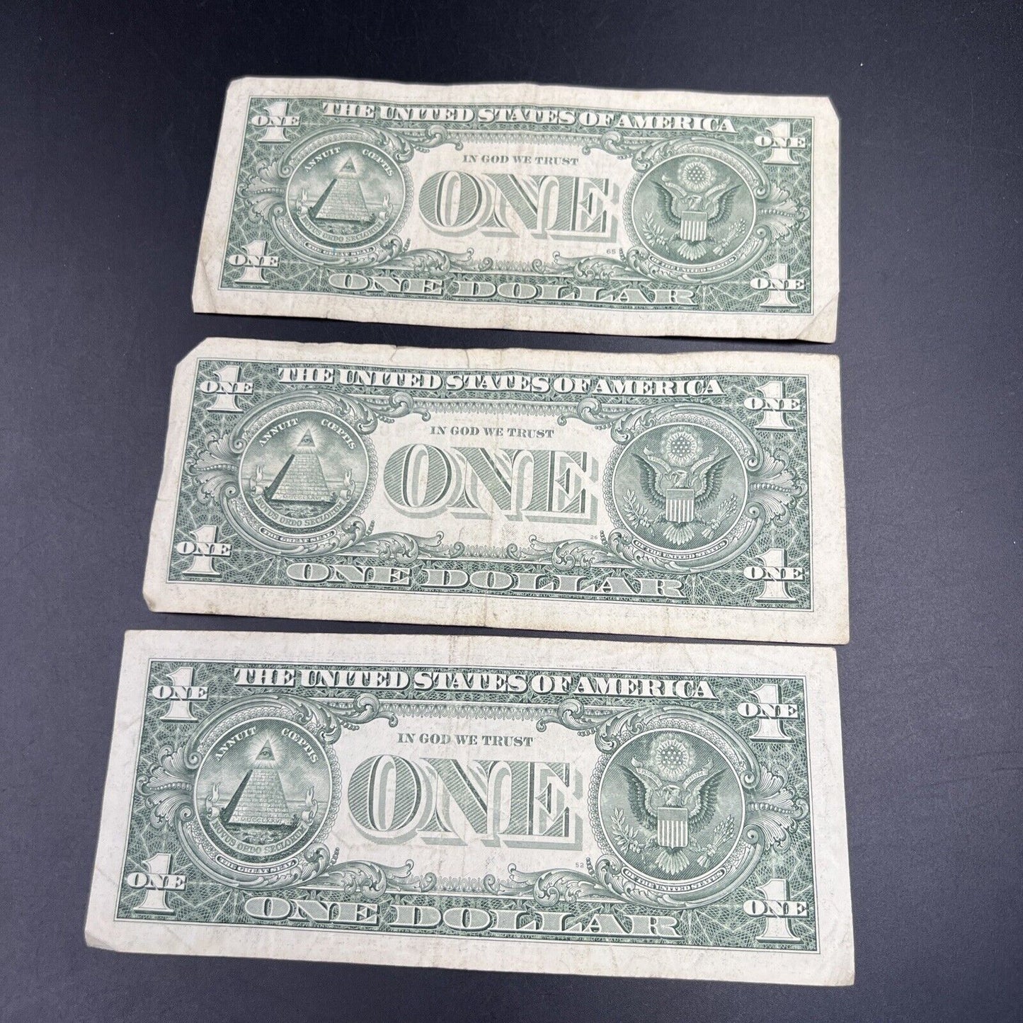 Lot of 3 2017 2009 $1 FRN Federal Reserve Star Notes Circulated
