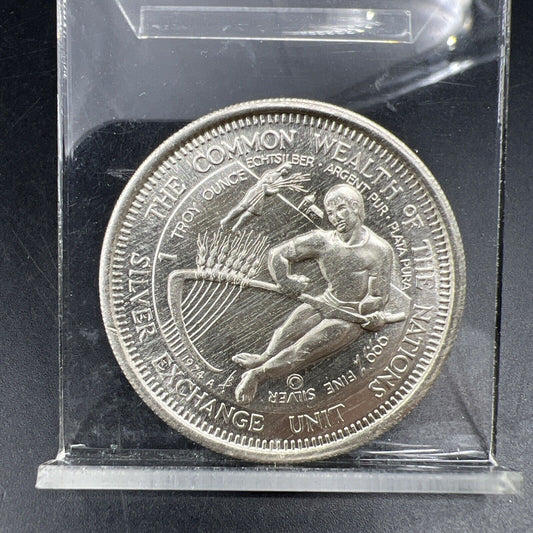 Common Wealth of The Nations Silver Exchange Unit 1 oz .999 Silver Round Gem BU