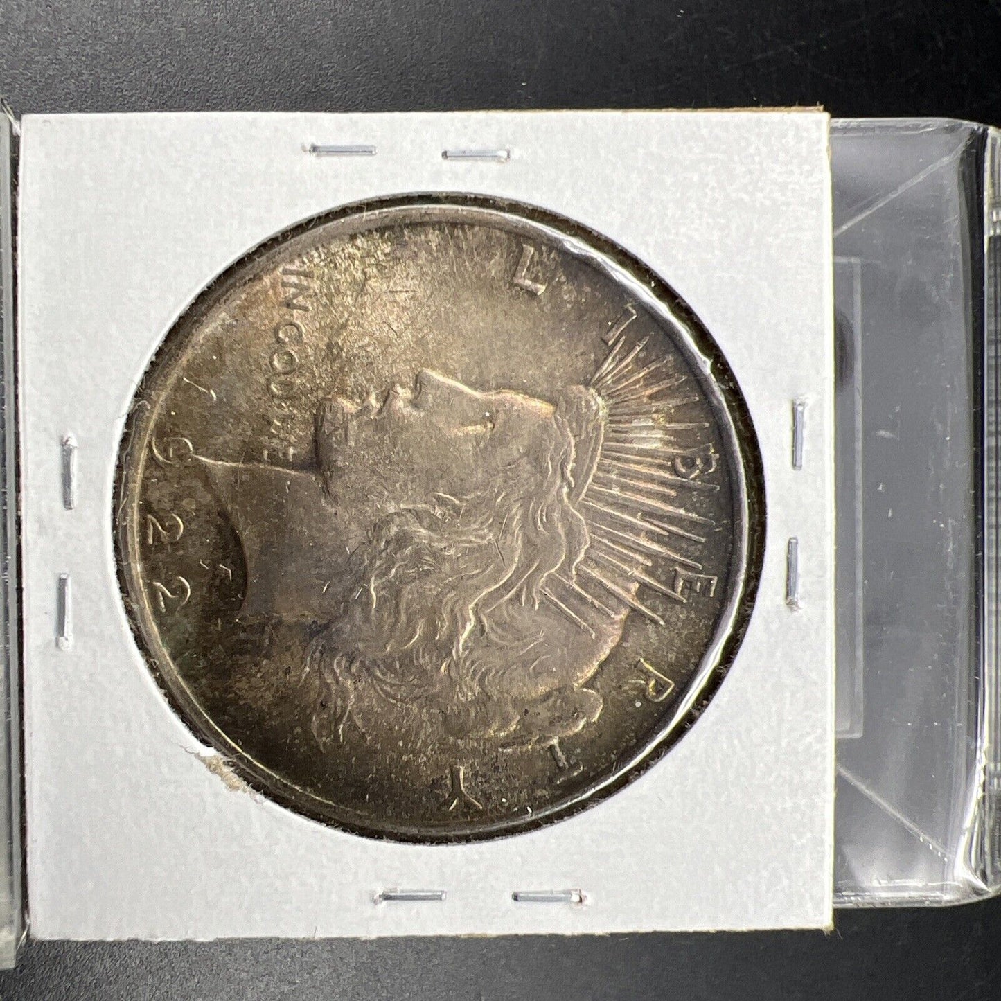 1922 P $1 Peace Silver Dollar Coin Choice AU About UNC Nice Toning Toner