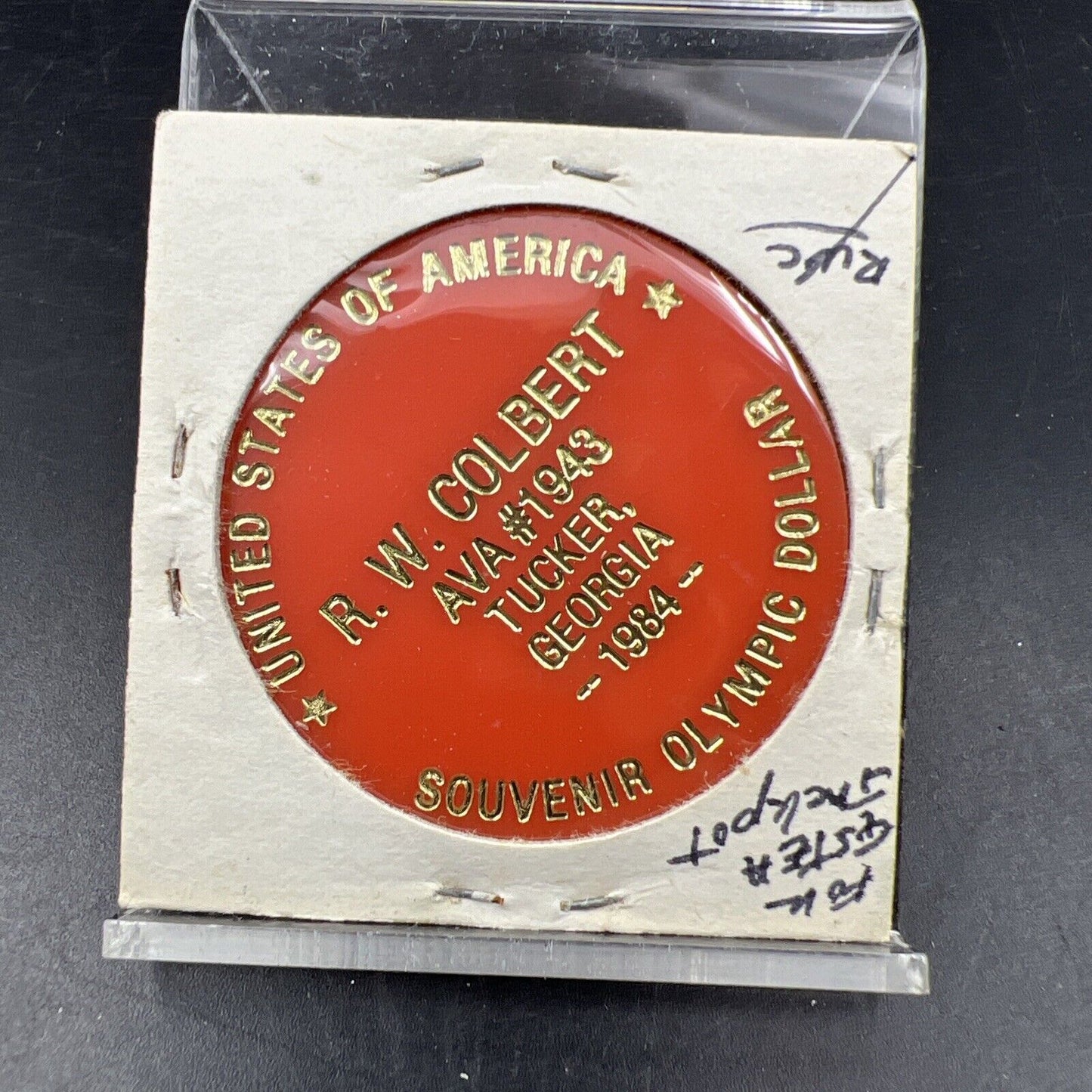 1984 Olympics Souvenir Olympic Dollar R W Colbert Token Collector