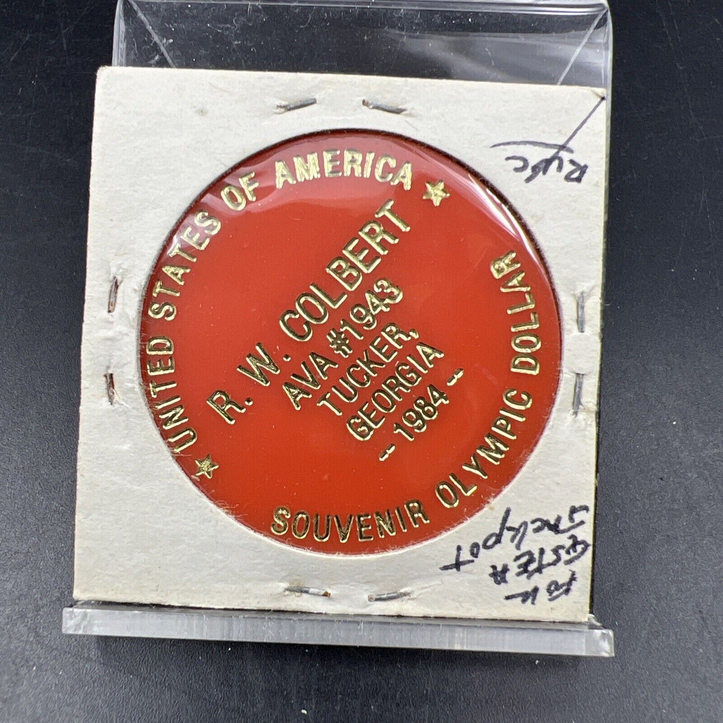 1984 Olympics Souvenir Olympic Dollar R W Colbert Token Collector
