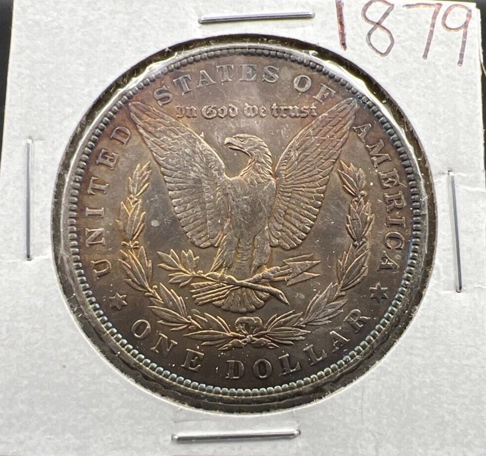 1879 Morgan silver dollar toning offers