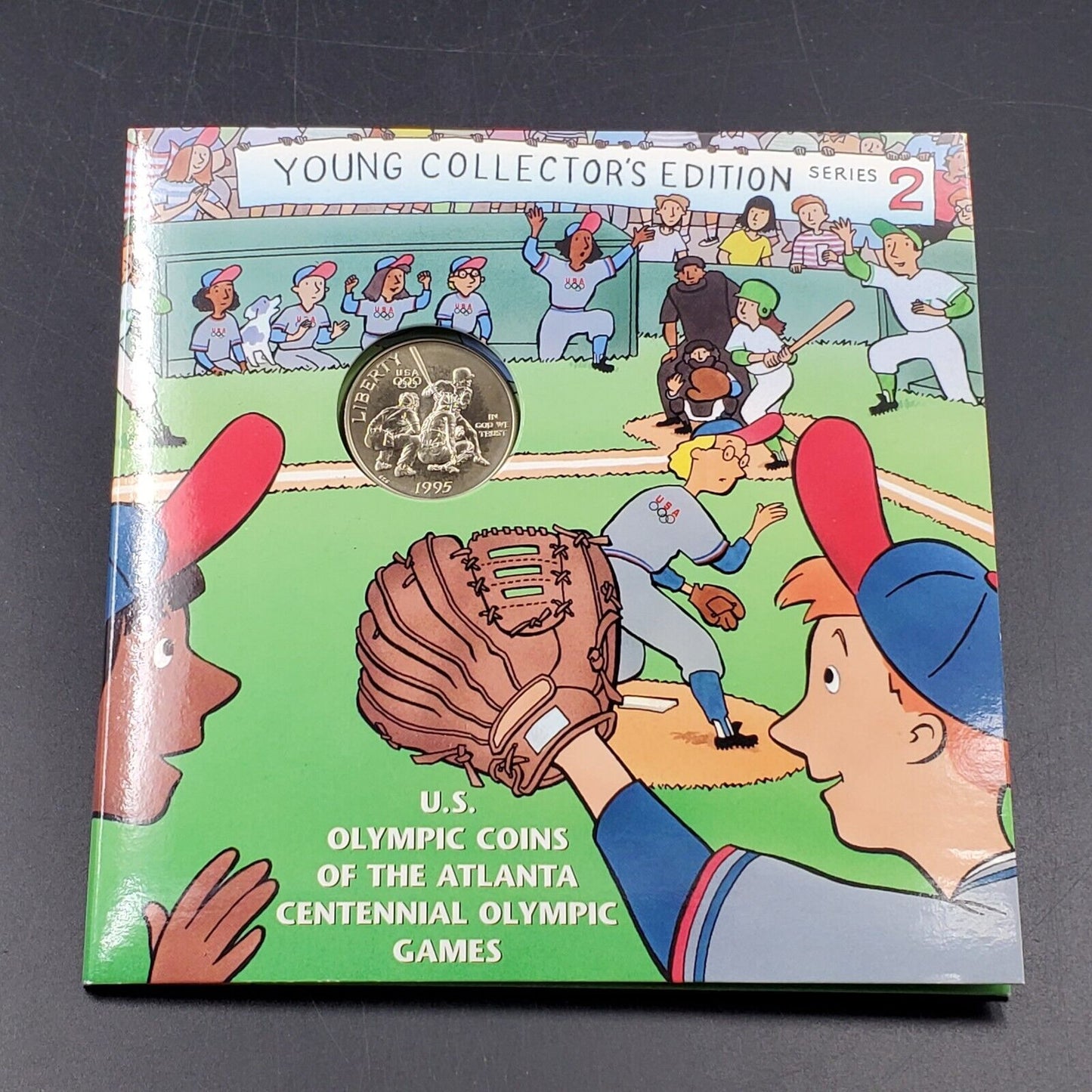 1995 Atlanta Olympic Games Baseball Young Collector Edition Half Dollar 50c Coin