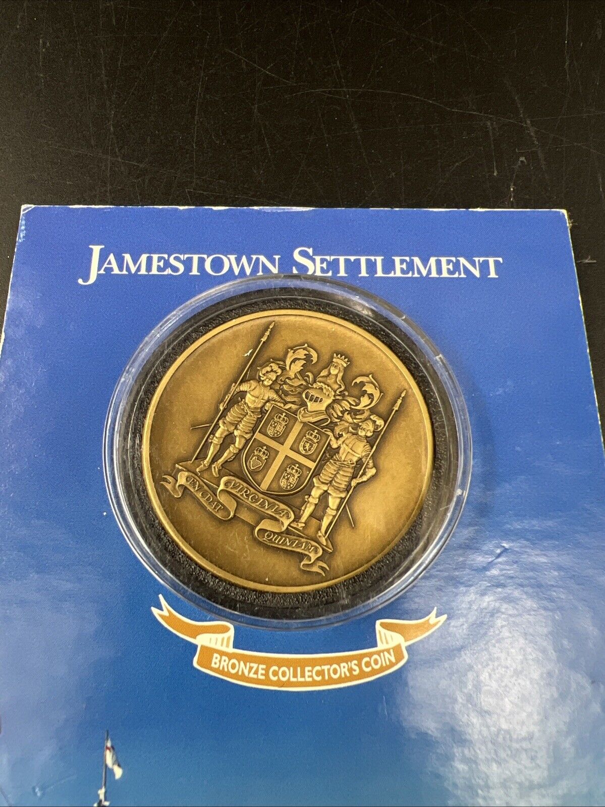 Jamestown Bronze Collector's Coin Medal in Capsule & Display Card UNC