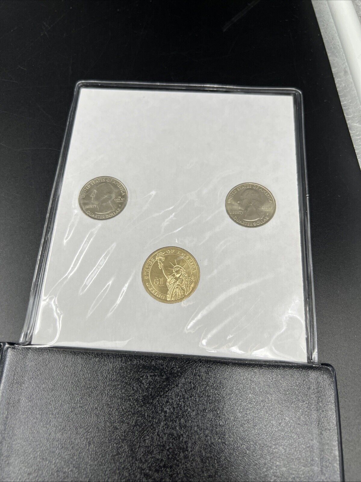 American Civil War Collection Lincoln Presidential Dollar & 2 ATB Quarters