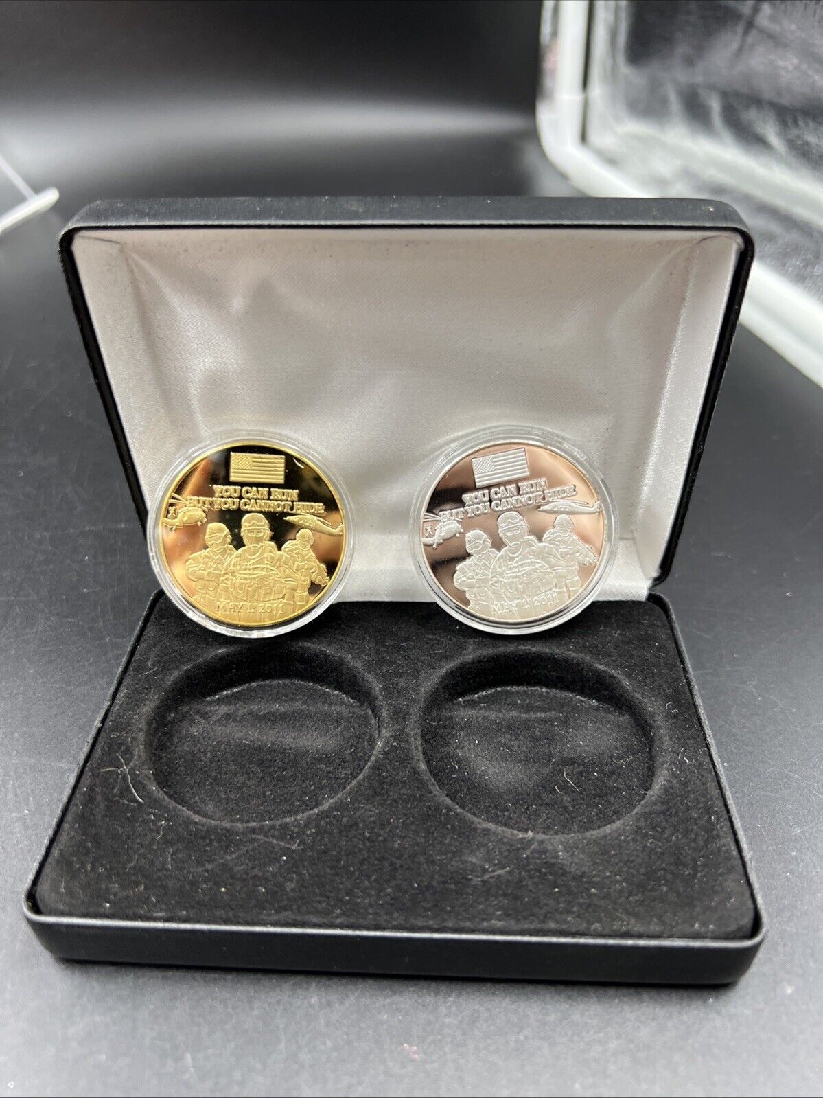 September 11th Commemorative 2 Medal Set " You Can't Hide "