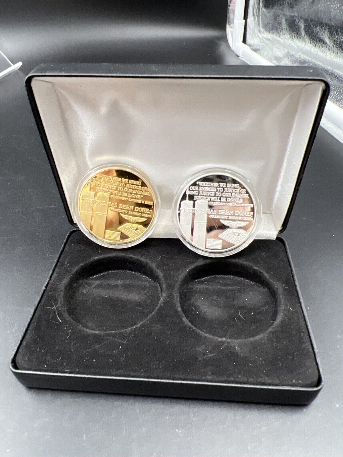 September 11th Commemorative 2 Medal Set " You Can't Hide "