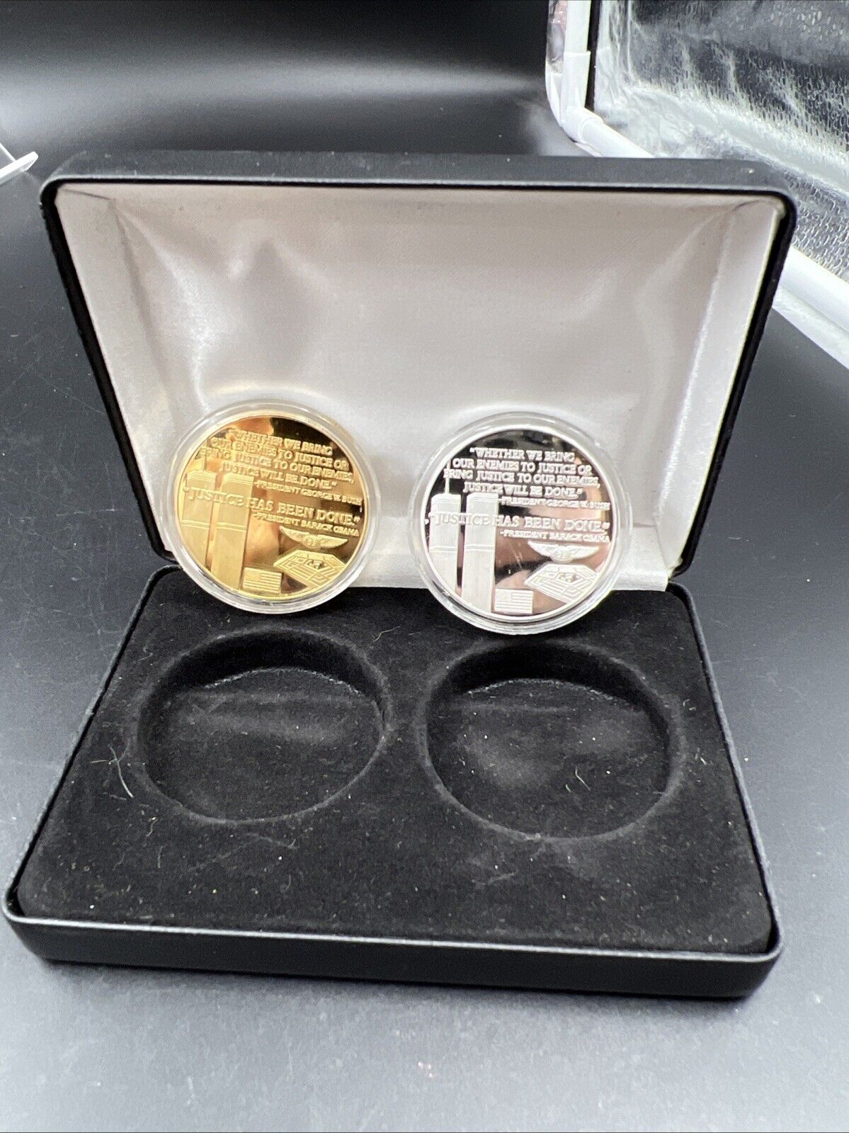 September 11th Commemorative 2 Medal Set " You Can't Hide "