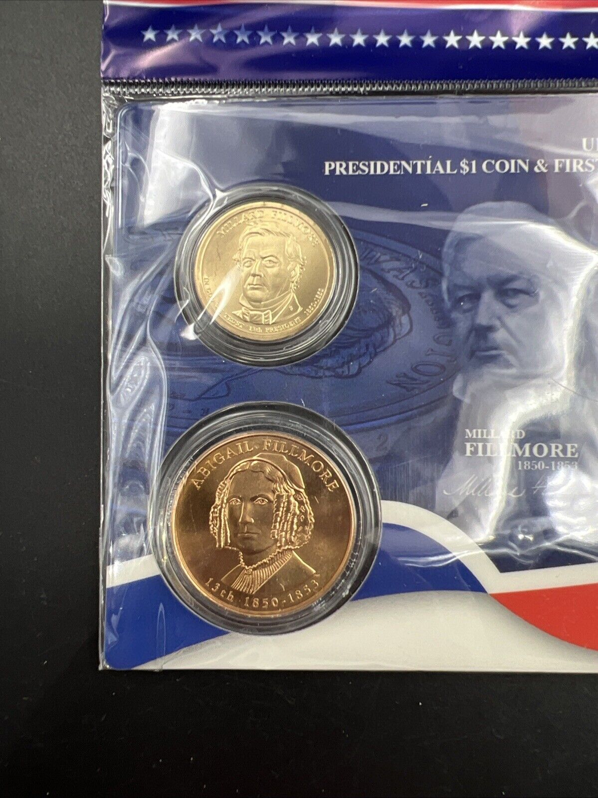 2010 Millard Abigail Fillmore Spouse $1 Presidential Coin & Medal Bronze Set OGP