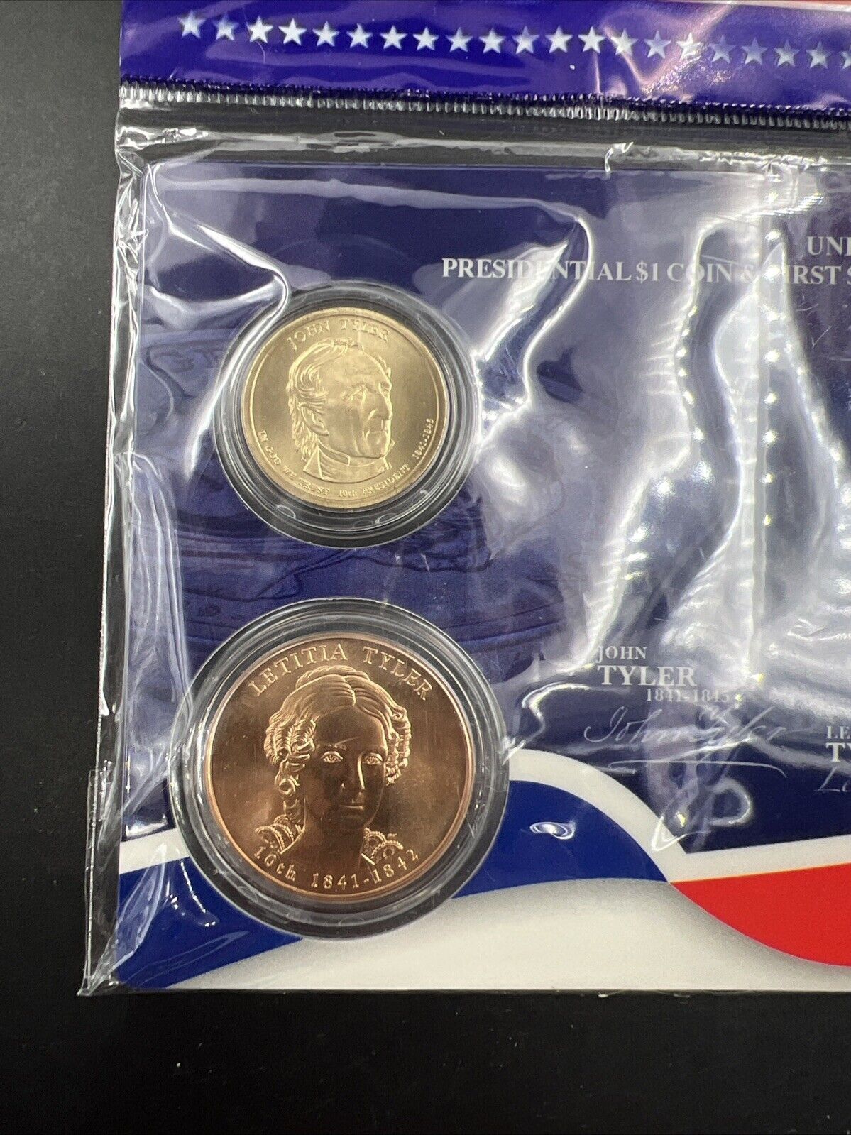 2009 John & Letitia Tyler Spouse $1 Presidential Coin & Medal Bronze Set OGP