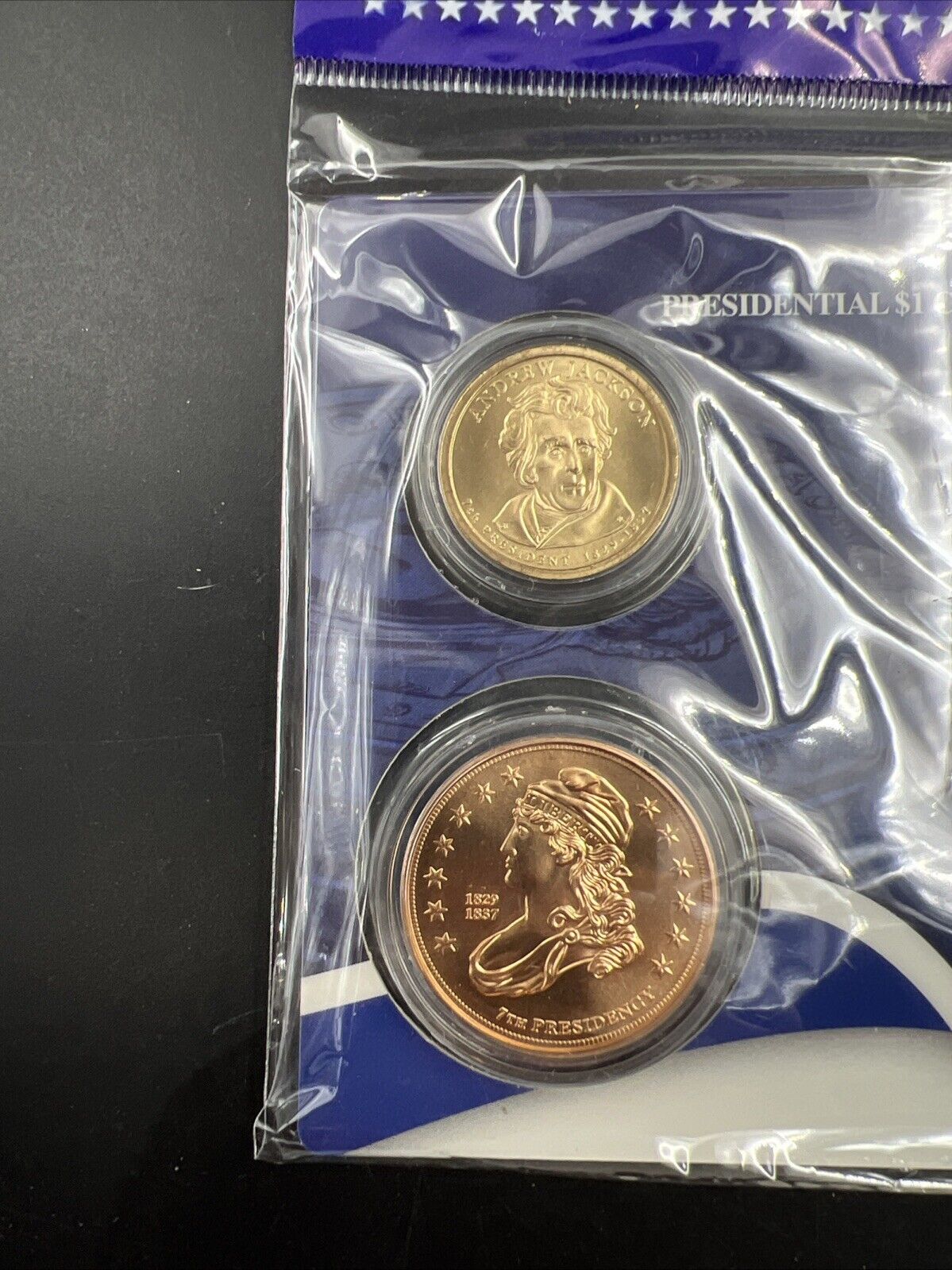 2008 Andrew Jackson $1 Presidential Coin & Medal Bronze Set OGP " Spouse "