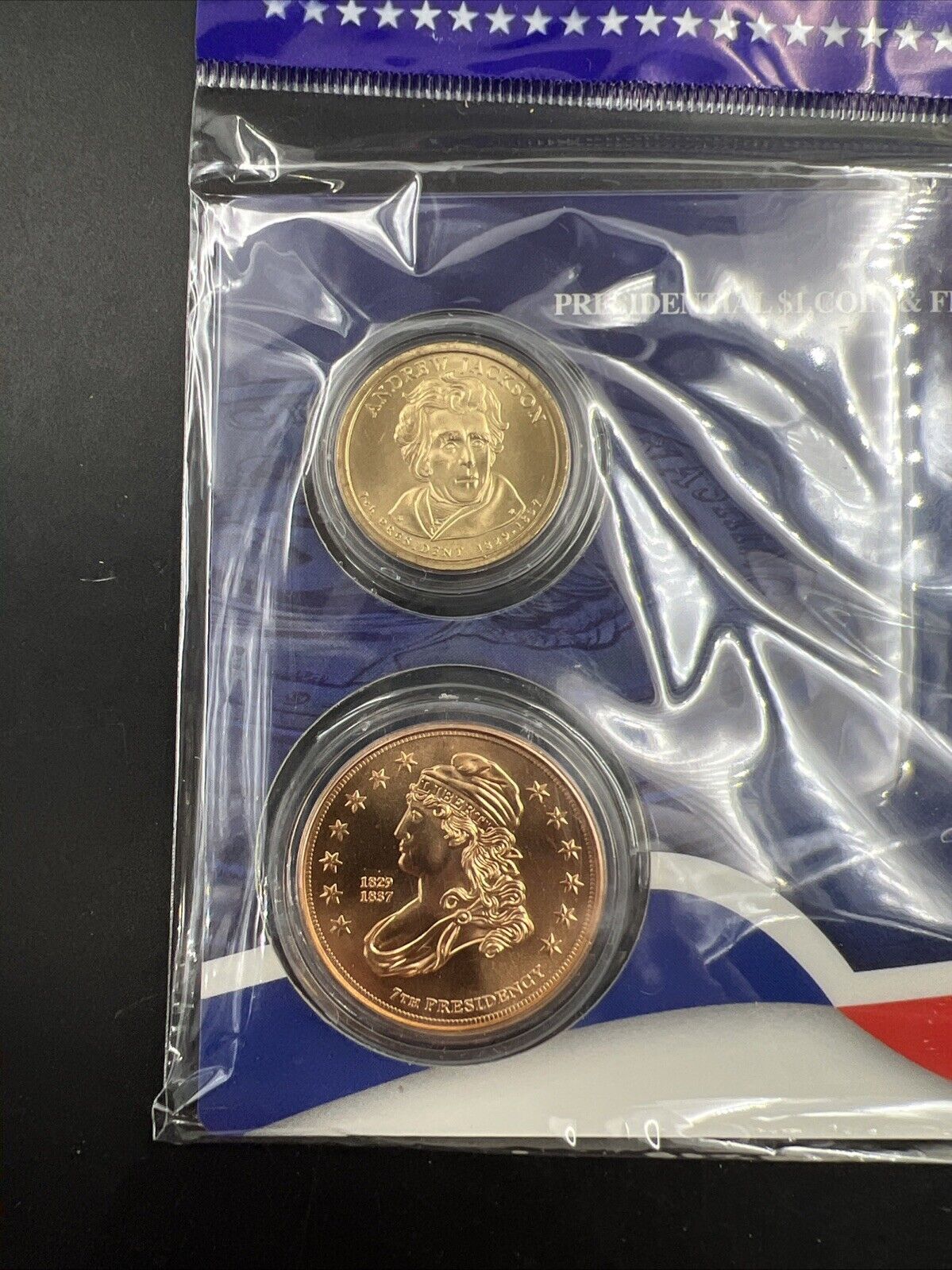 2008 Andrew Jackson $1 Presidential Coin & Medal Bronze Set OGP " Spouse "