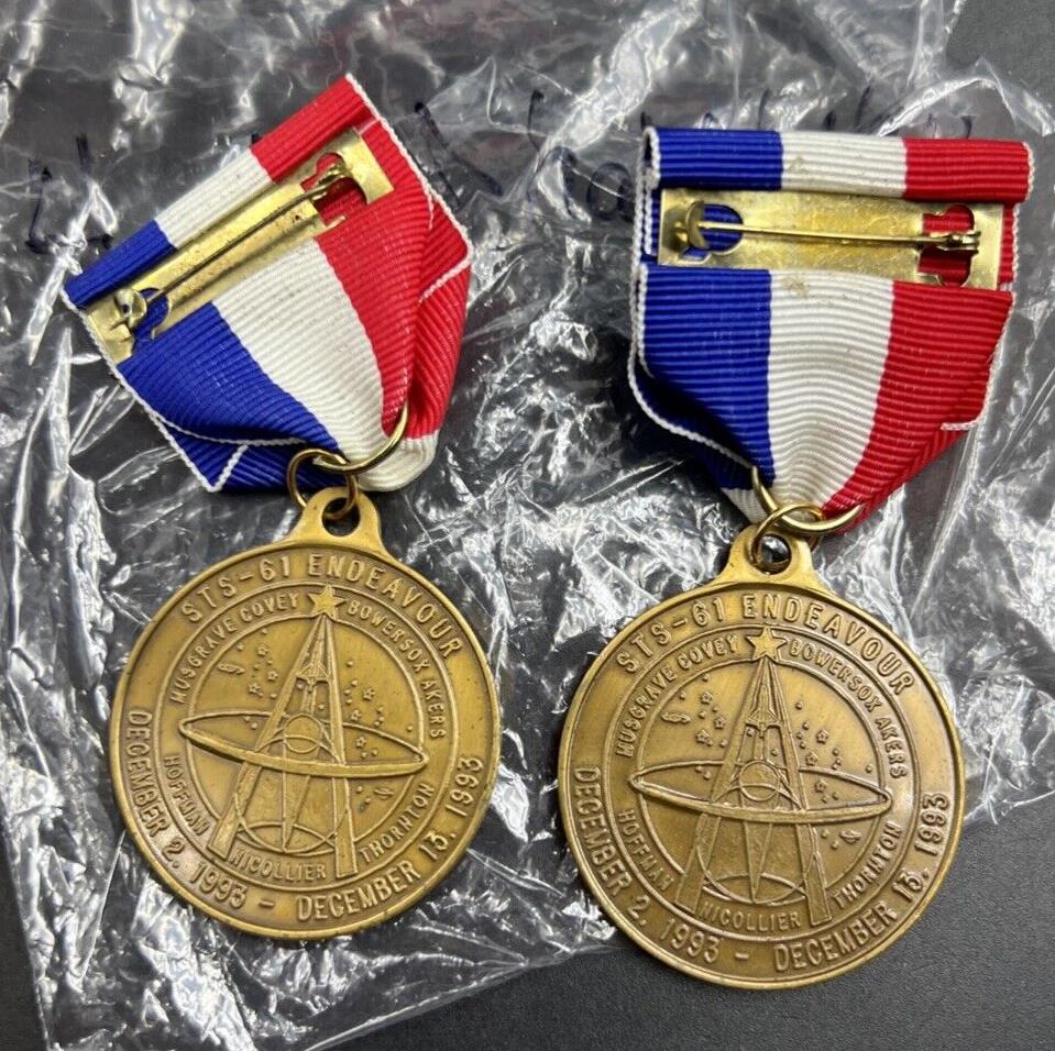 Lot of 2 STS-61 Endeavour Medals - Hubble Telescope Repair Mission