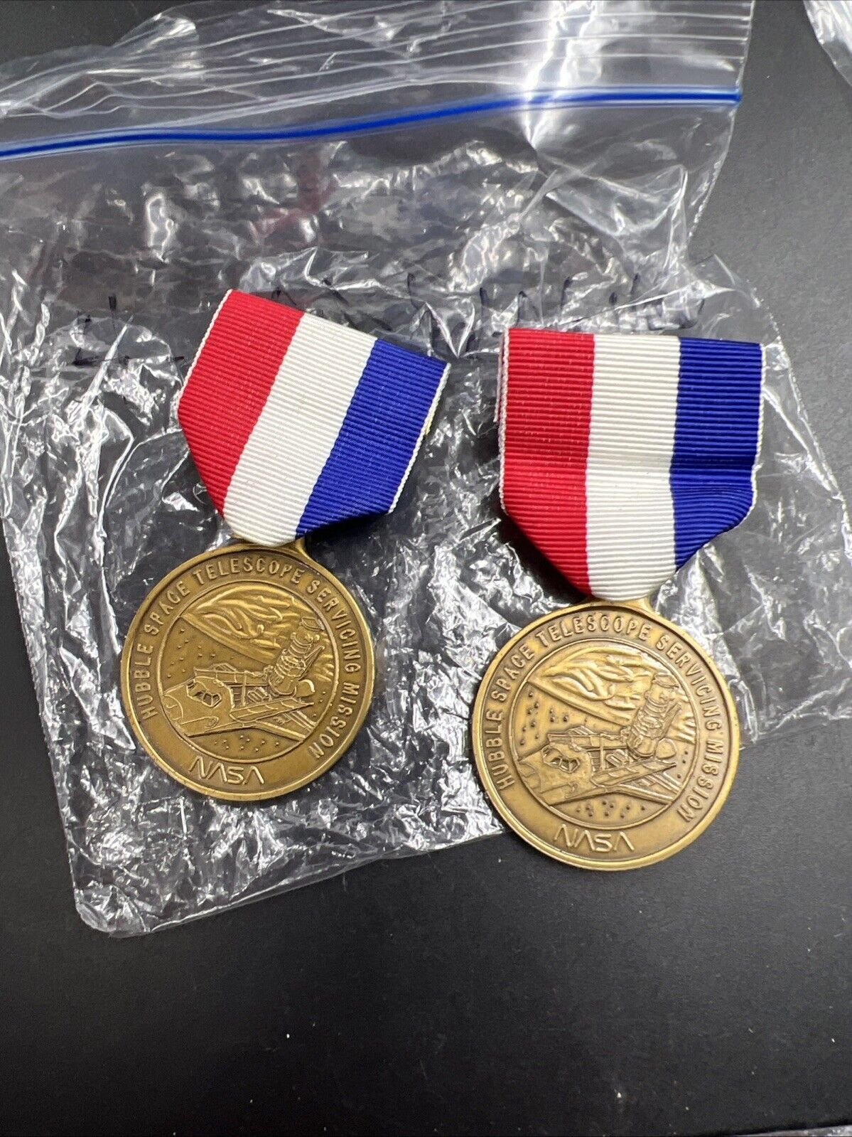 Lot of 2 STS-61 Endeavour Medals - Hubble Telescope Repair Mission