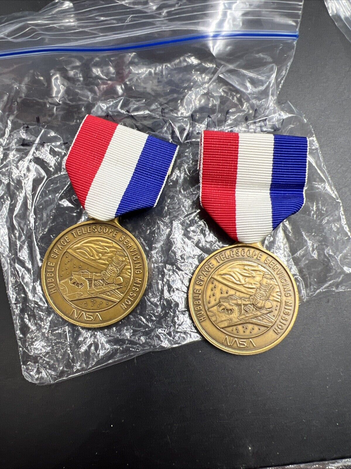 Lot of 2 STS-61 Endeavour Medals - Hubble Telescope Repair Mission