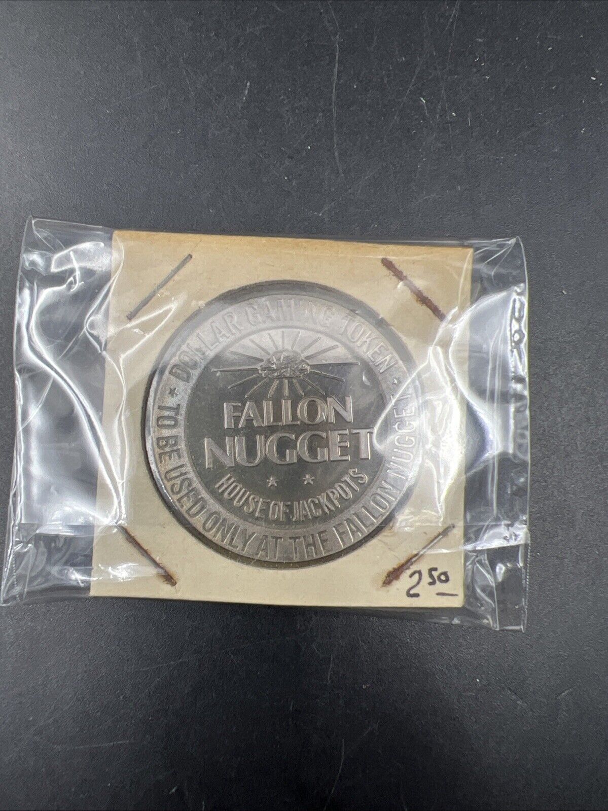 Lot of 2 Specimine / Proof Casino Tokens Fallon Nugget & El Cortez
