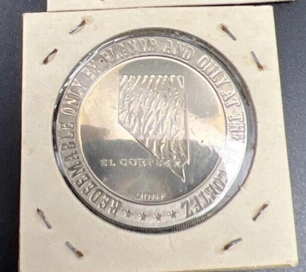 Lot of 2 Specimine / Proof Casino Tokens Fallon Nugget & El Cortez
