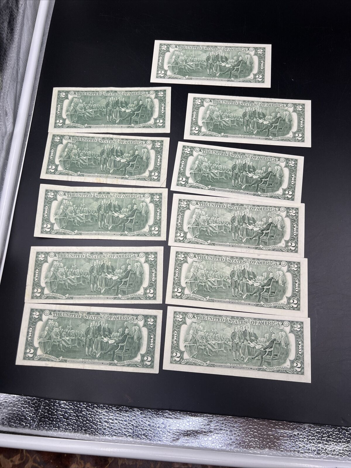11 Note $2 Two Dollar Bill Collector's Set Years 1976 1995 2003 FRNs VF+ Circ #P