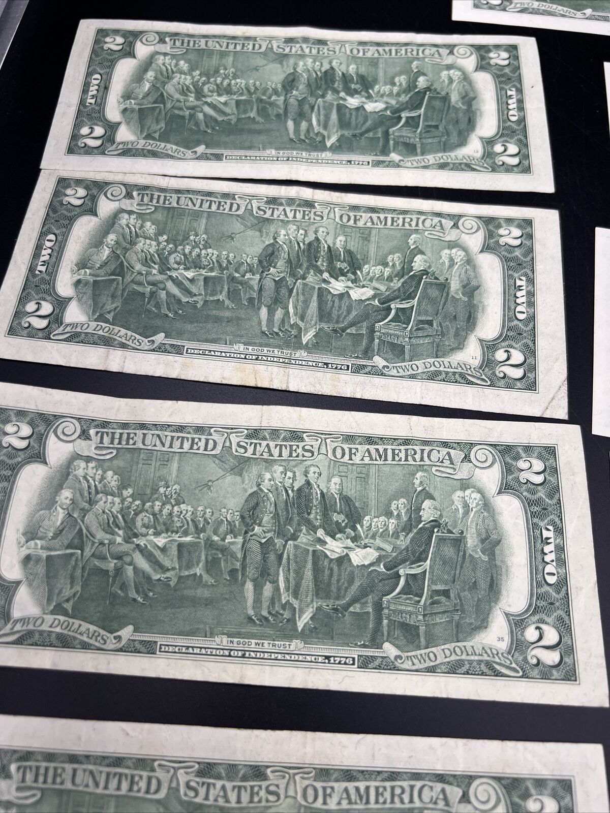 11 Note $2 Two Dollar Bill Collector's Set Years 1976 1995 2003 FRNs VF+ Circ #P