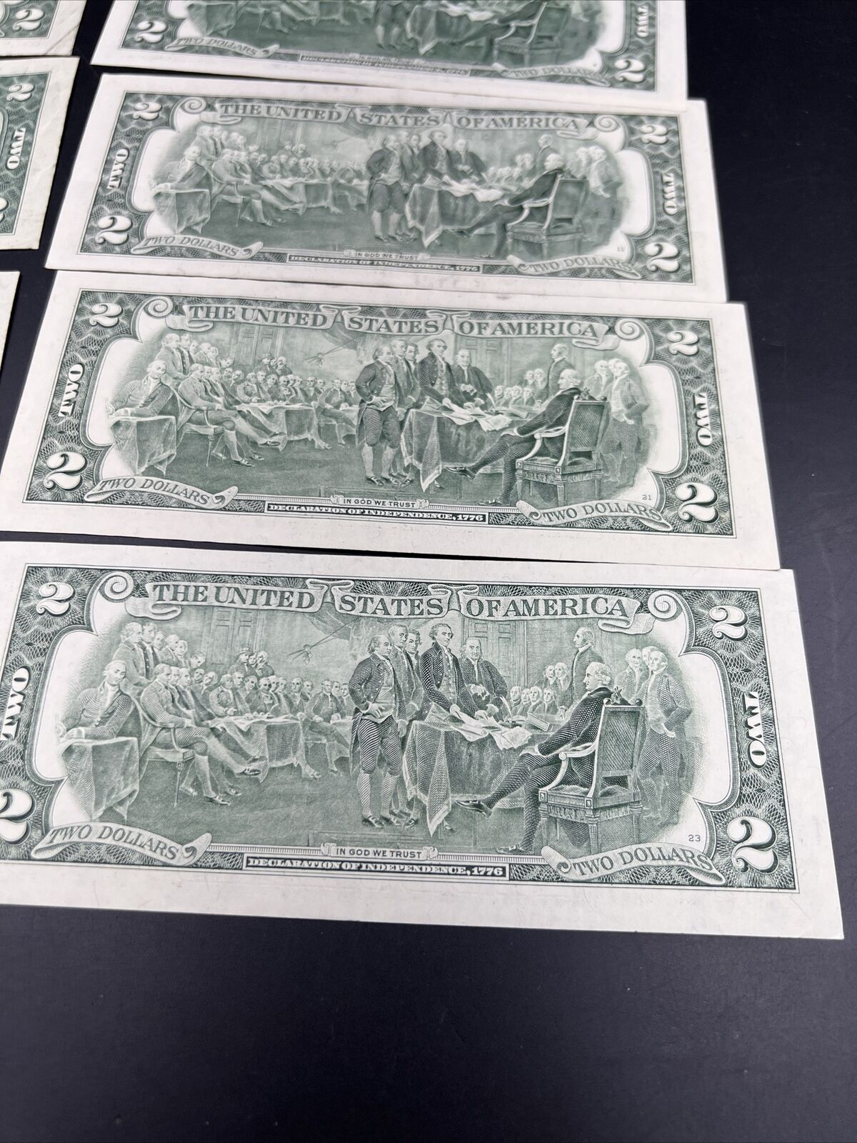 11 Note $2 Two Dollar Bill Collector's Set Years 1976 1995 2003 FRNs VF+ Circ #P