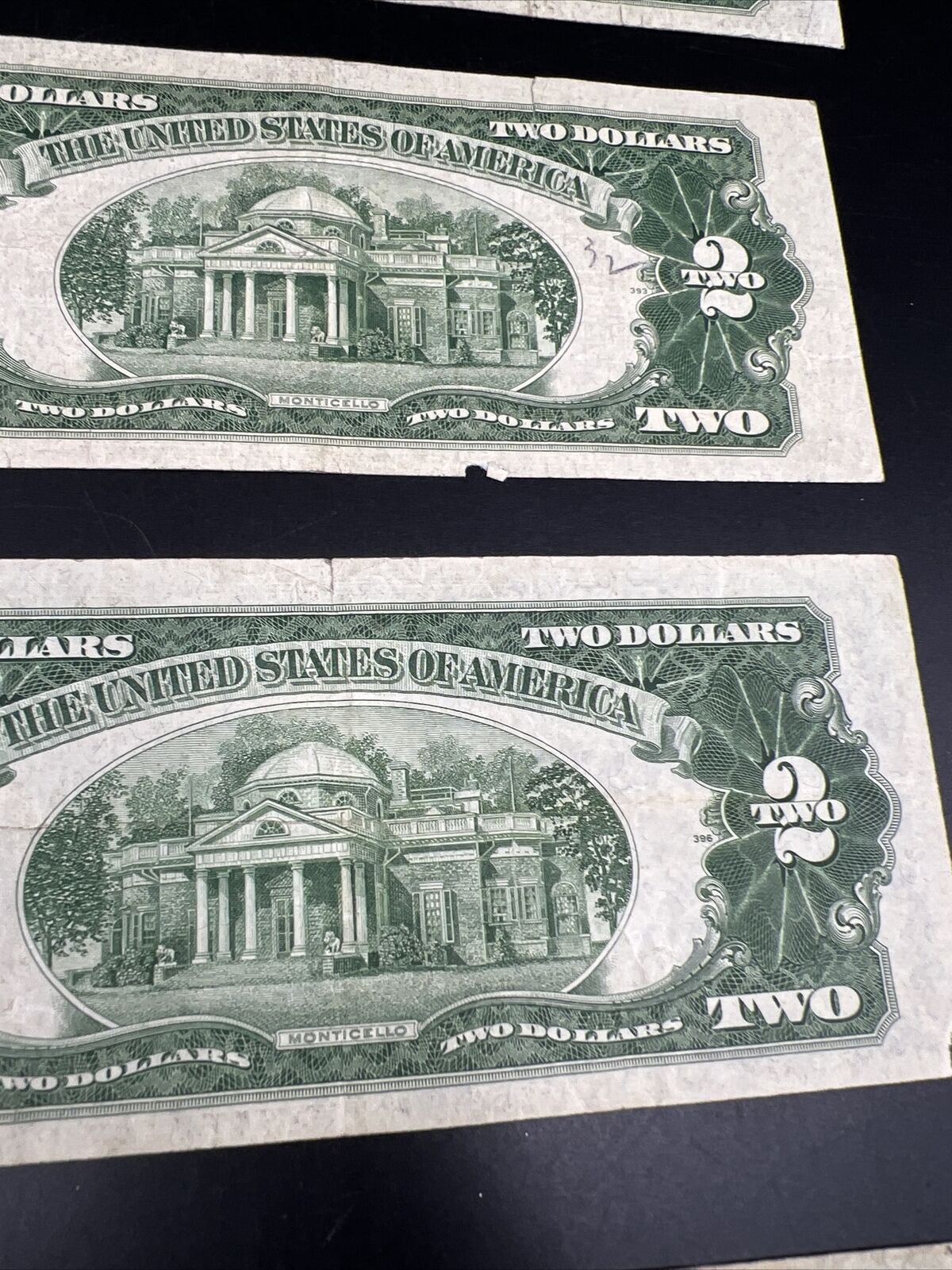 4 Note Set A B C 1953 $2 Two Dollar Legal Tender Bills Set Avg Circ #9630