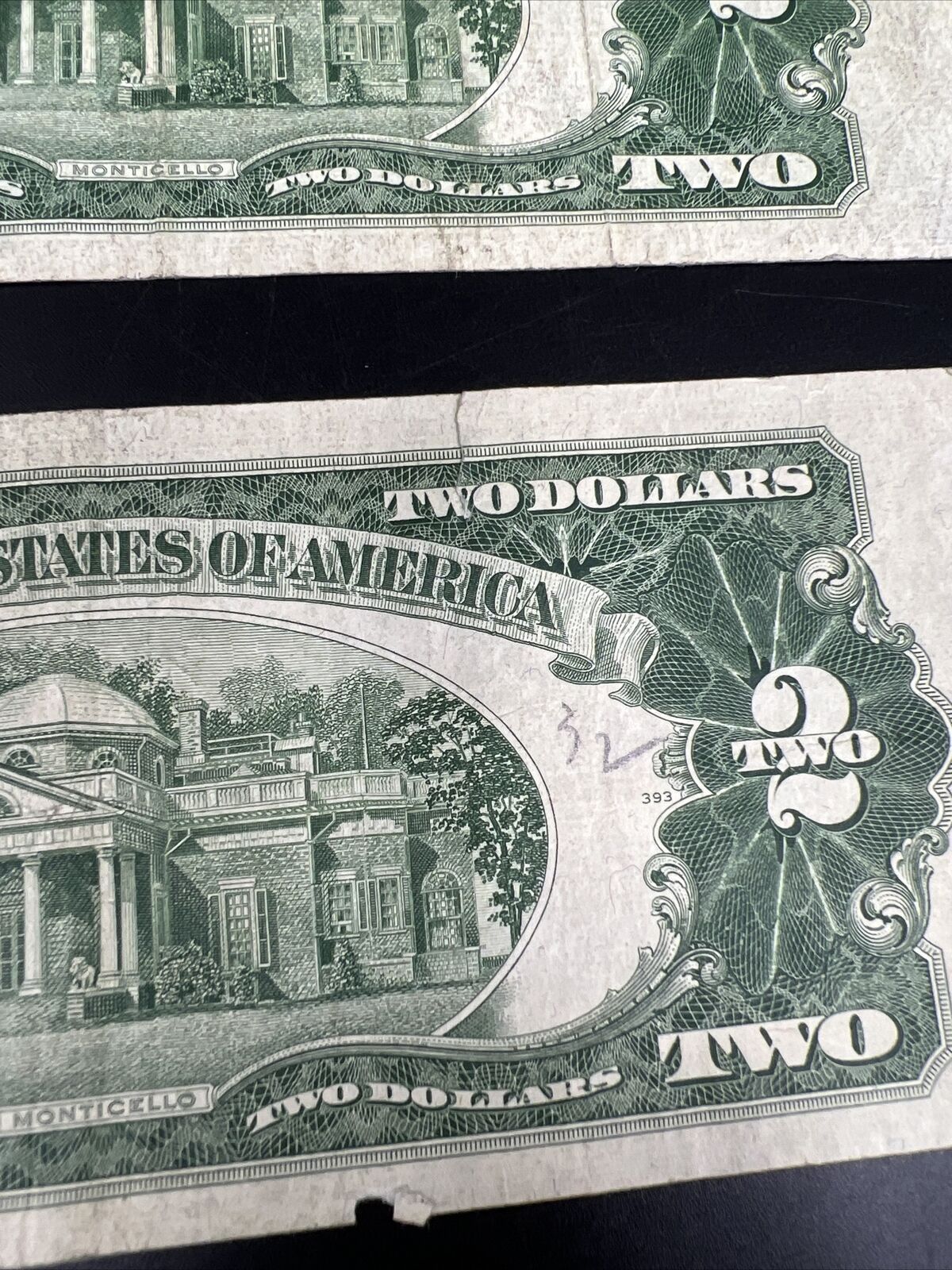 4 Note Set A B C 1953 $2 Two Dollar Legal Tender Bills Set Avg Circ #9630