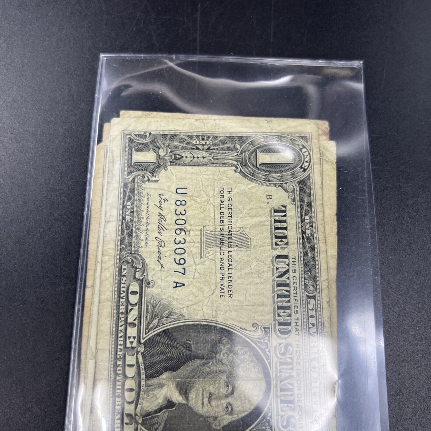 Lot of 9 1957 $1 One Dollar Blue Seal Silver Certificates Average Circulated #7A