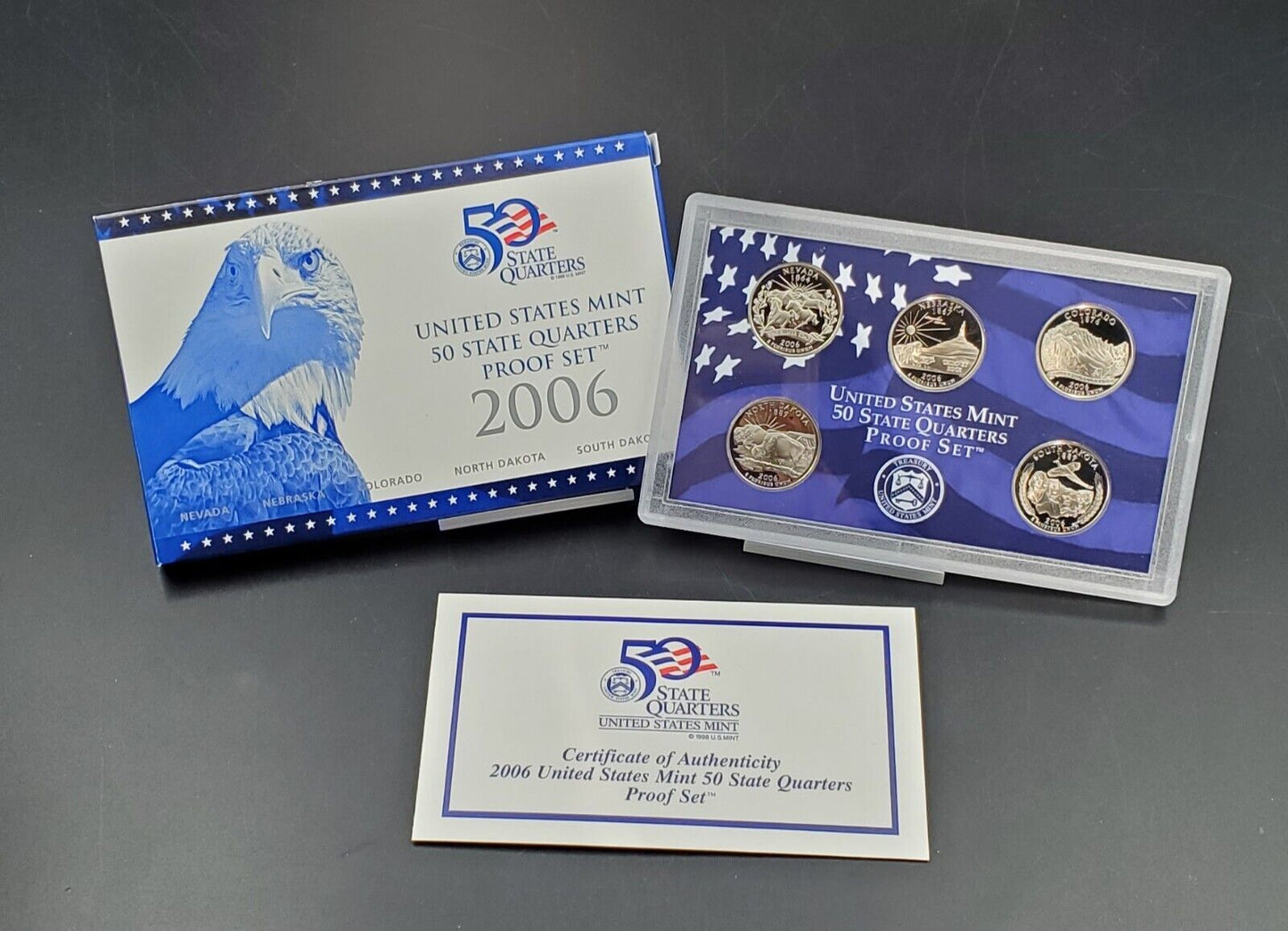 1999 - 2009 U.S. Mint Proof State Quarters 11 Sets w/ COAs CLAD - Free Ship USA