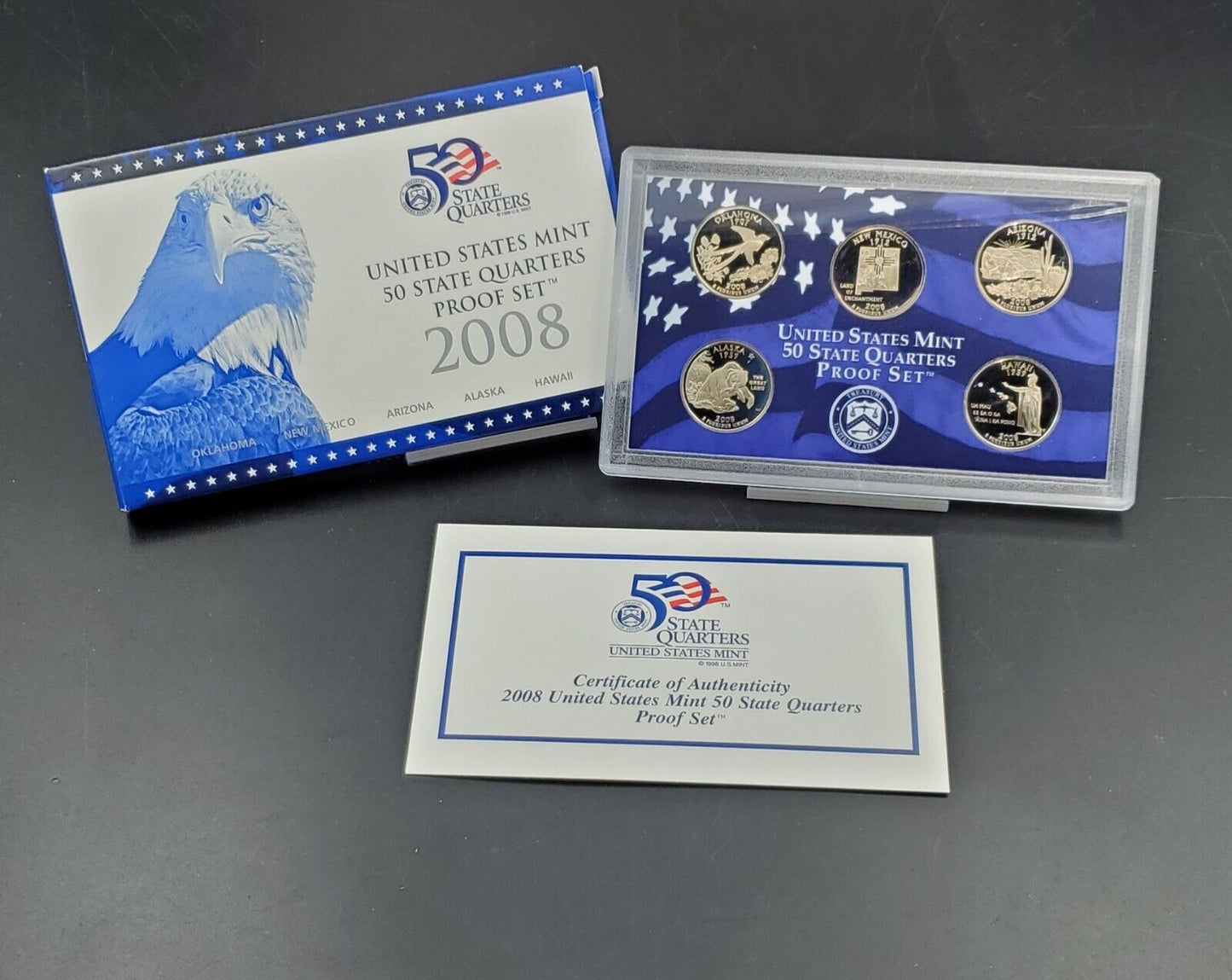 1999 - 2009 U.S. Mint Proof State Quarters 11 Sets w/ COAs CLAD - Free Ship USA