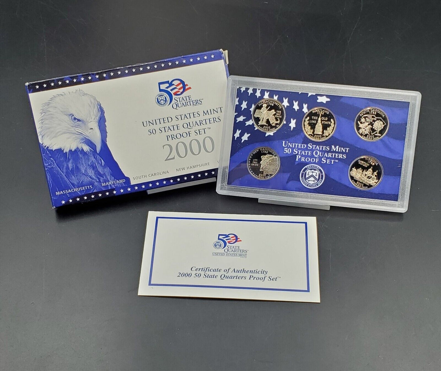 1999 - 2009 U.S. Mint Proof State Quarters 11 Sets w/ COAs CLAD - Free Ship USA