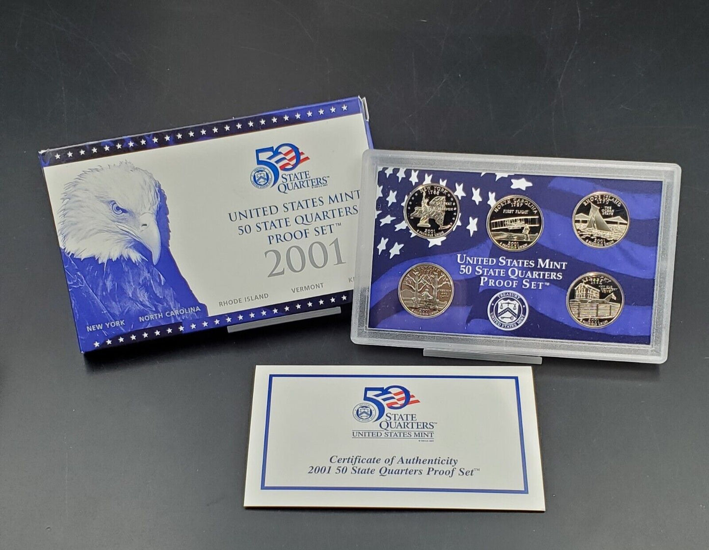 1999 - 2009 U.S. Mint Proof State Quarters 11 Sets w/ COAs CLAD - Free Ship USA